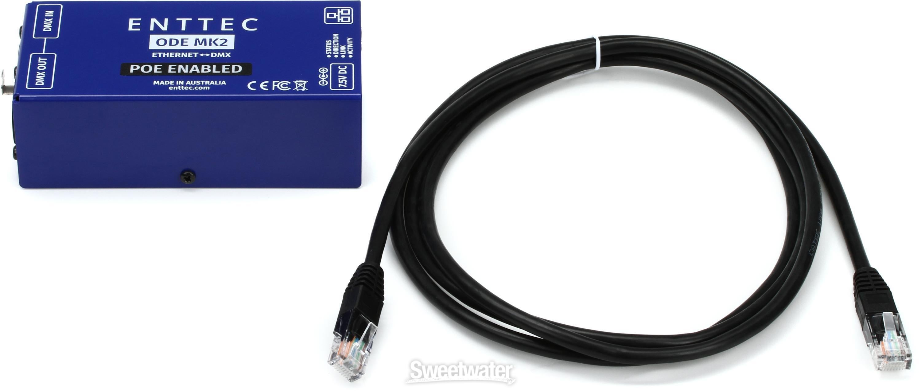 ENTTEC ODE POE Mk2 1-Port DMX Ethernet Gateway with PoE | Sweetwater