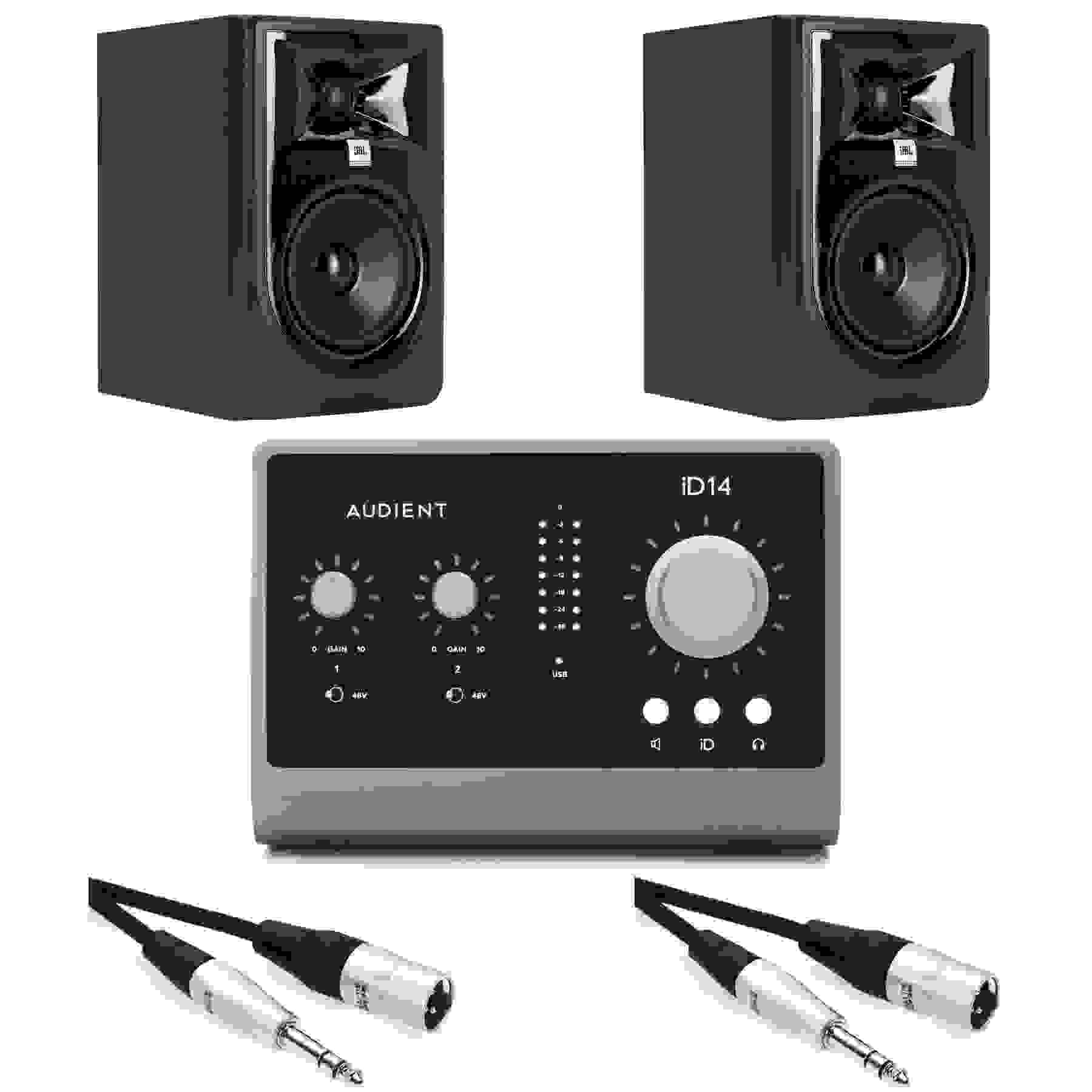 Audient iD14 MKII USB-C Audio Interface and JBL 305P MkII Monitor Bundle