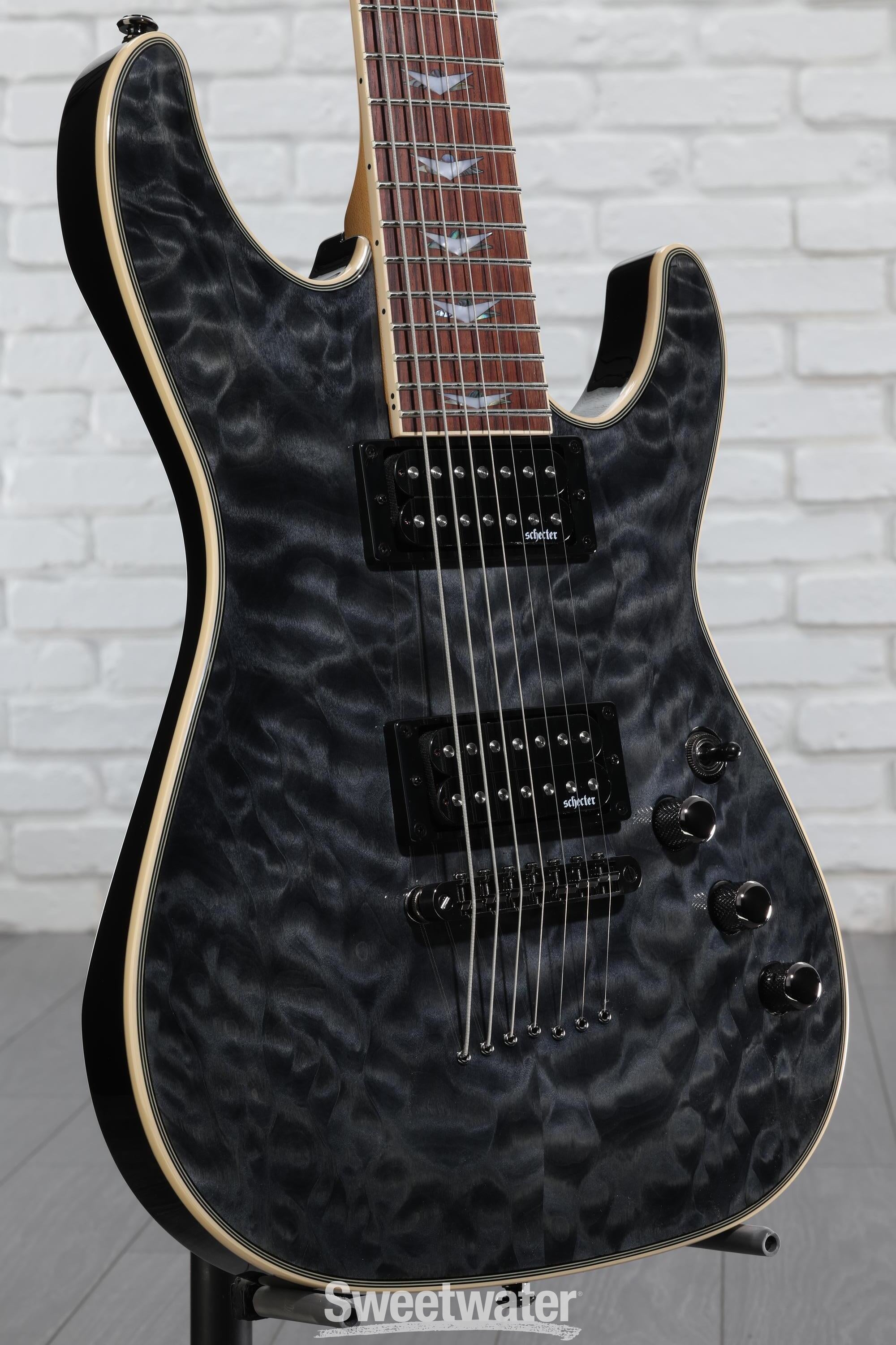 Schecter Omen Extreme-7 Electric Guitar - See Thru Black