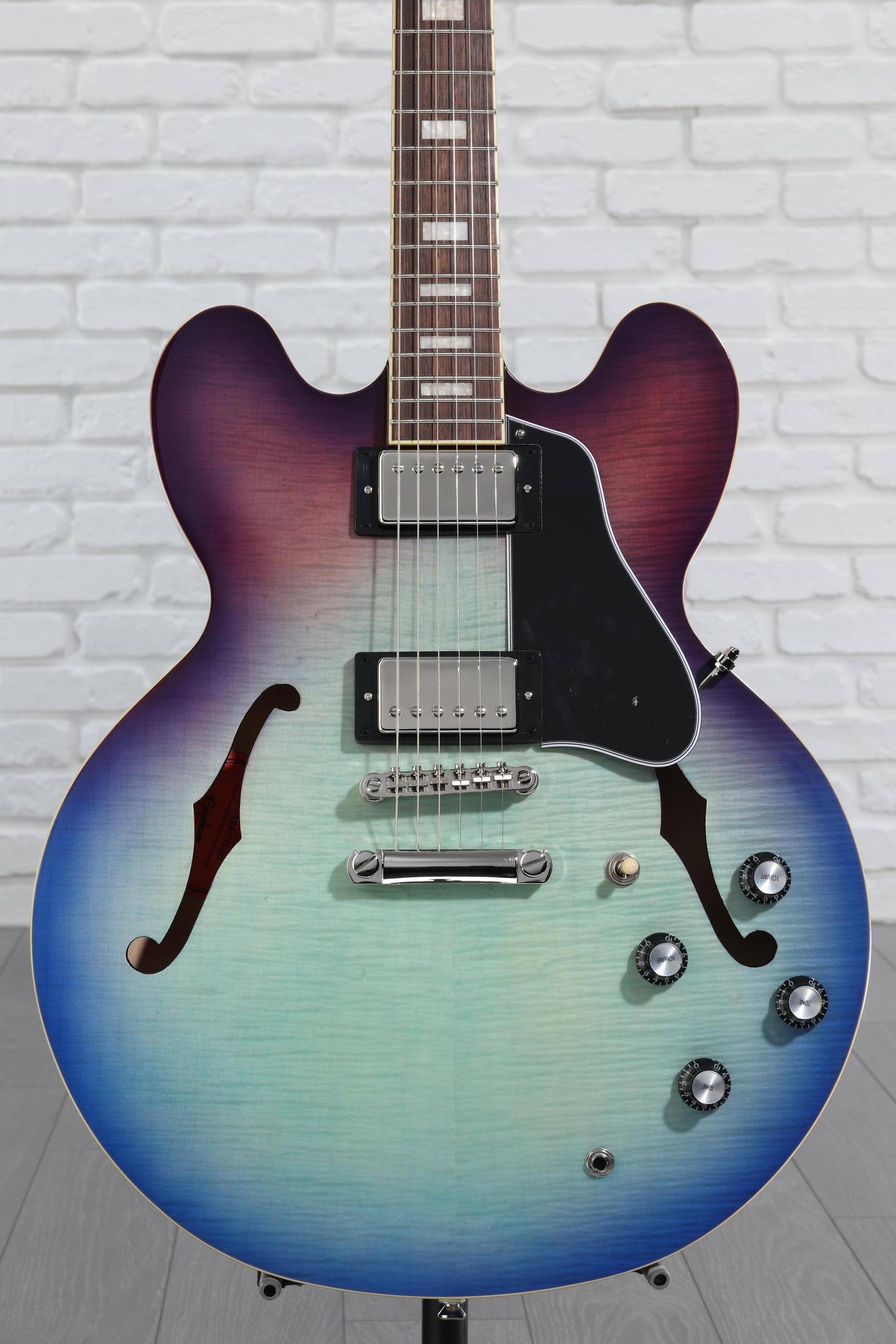 Epiphone ES-335Blueberry Burst 格安です! Epiphone ES-335 Figured Semi-hollowbody - Blueberry Burst