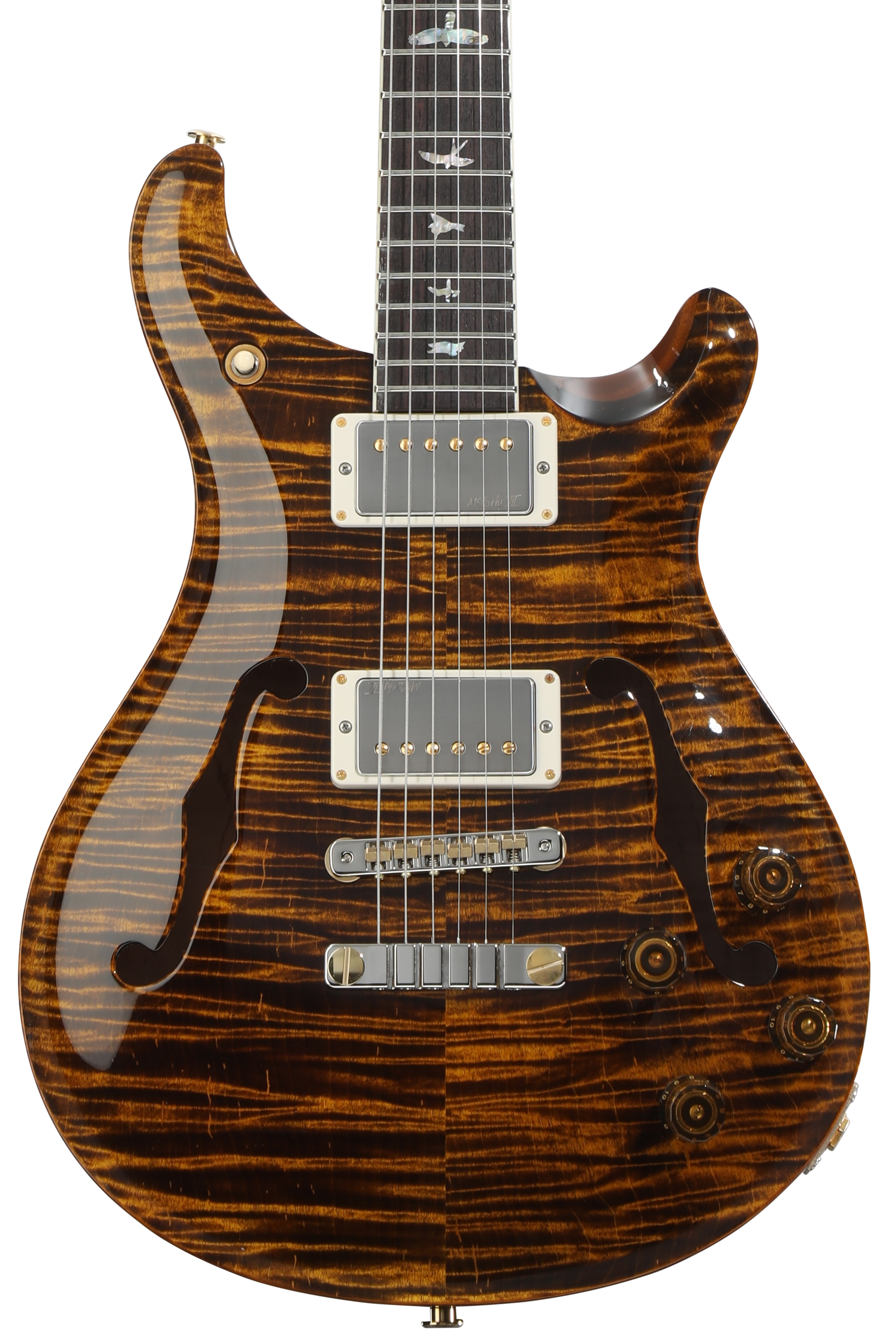 PRS Hollowbody II Piezo Electric Guitar - McCarty Sunburst 10-Top