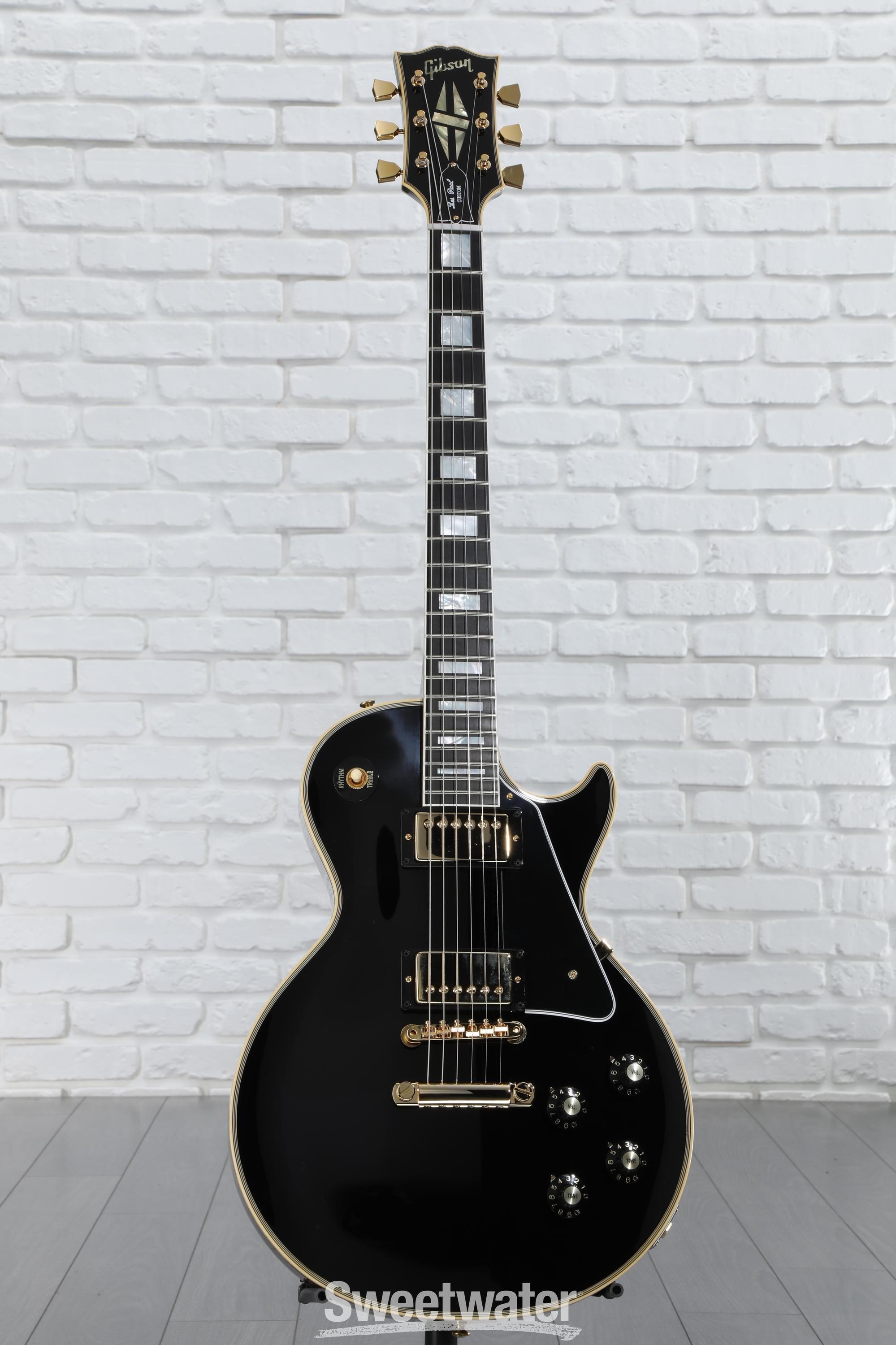 ギター Gibson Custom 1968 Les Paul Custom Ebony Gibson Custom 1968 Les Paul Custom Reissue Electric Guitar