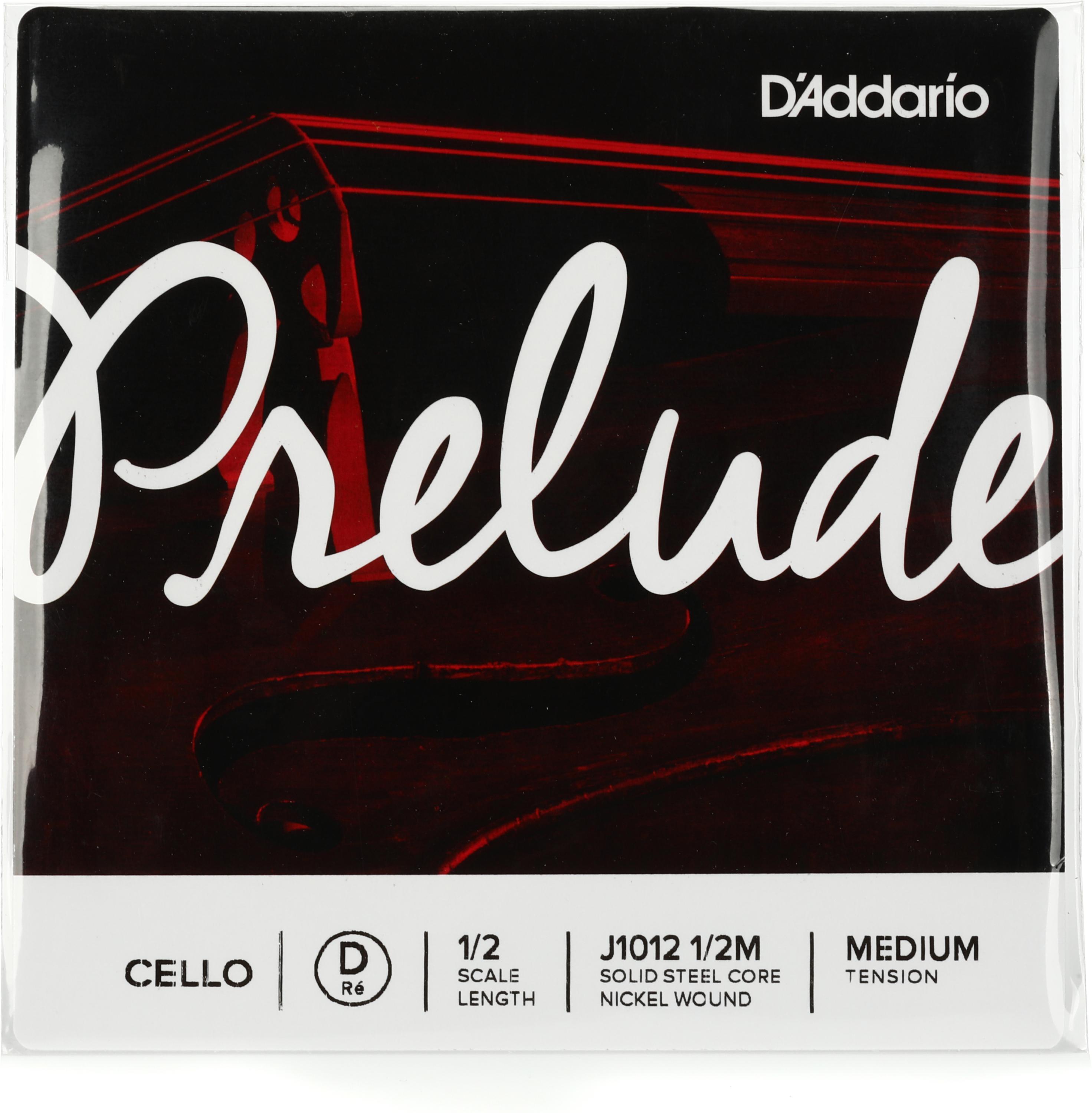 Bundled Item: D'Addario J1012 Prelude Cello D String - 1/2 Size Medium Tension