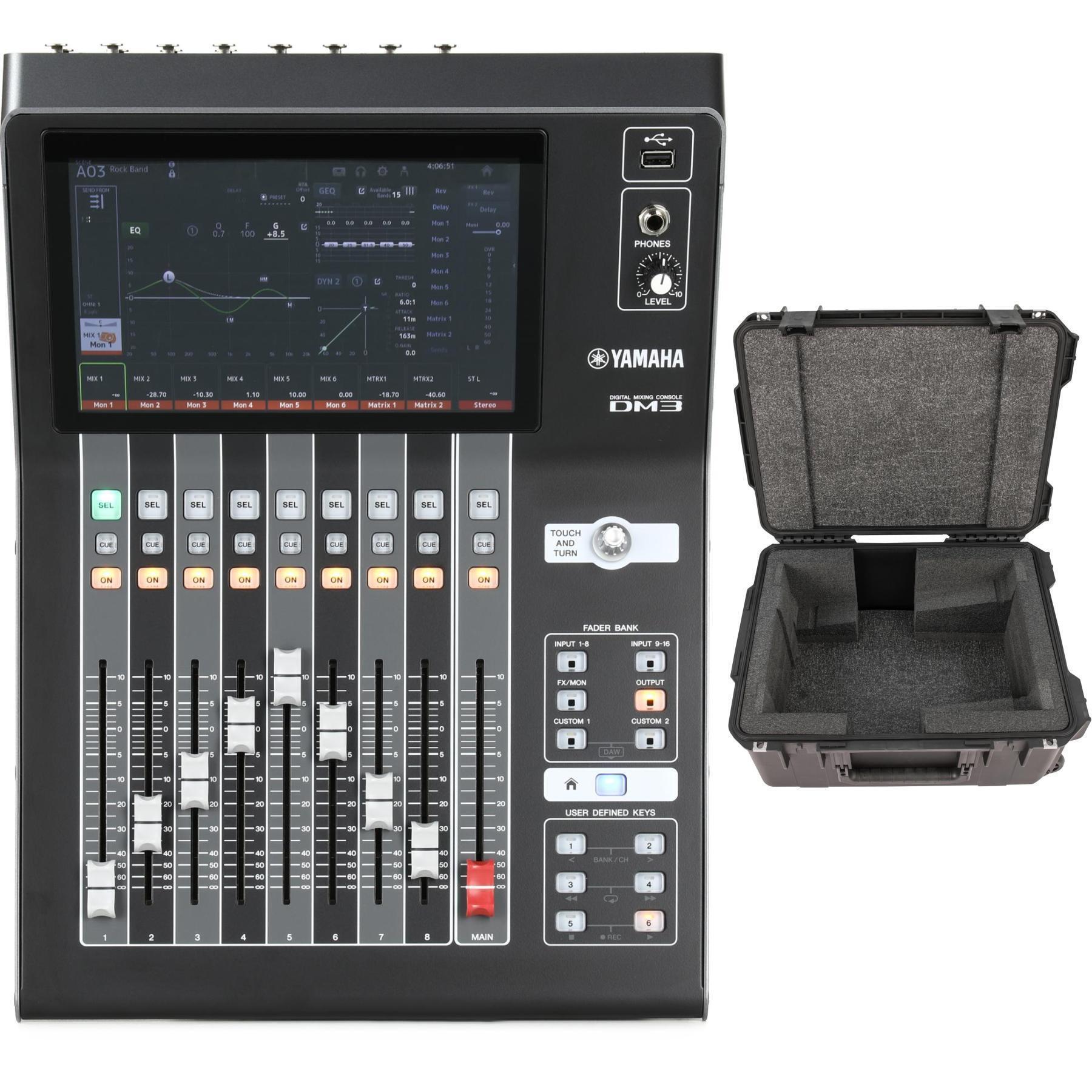 Yamaha DM3S 22-channel Digital Mixer and SKB iSeries Case | Sweetwater