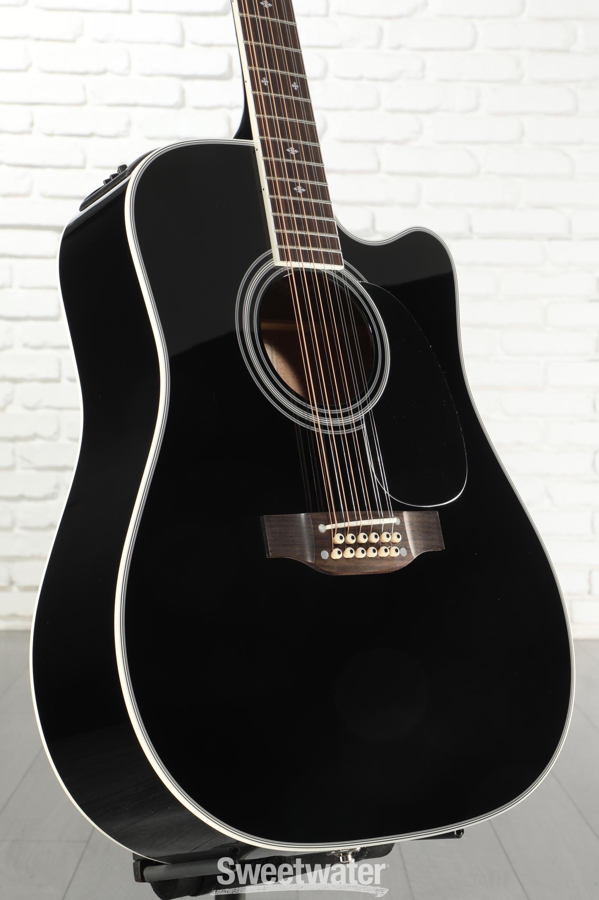 Takamine Legacy JEF381SC Dreadnought 12-string Acoustic-electric Guitar - Black