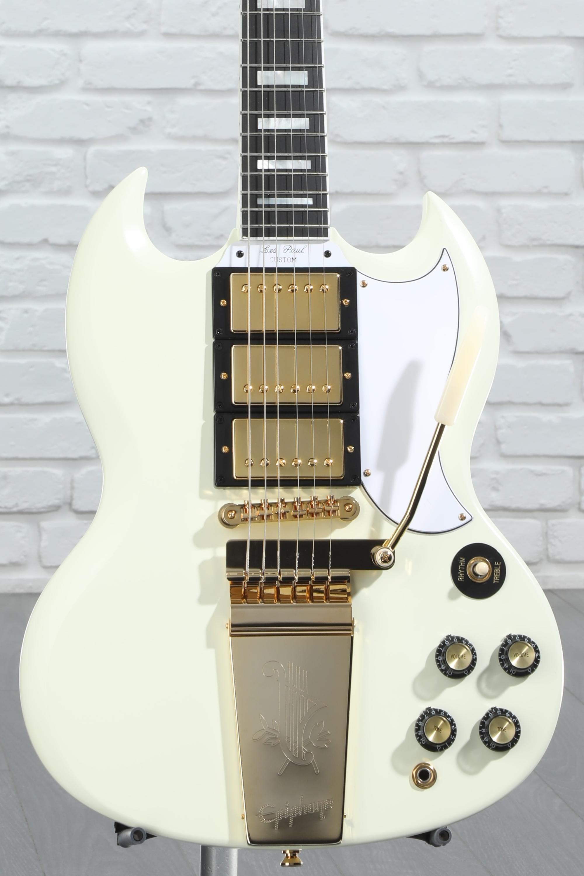 Amazon.com: Epiphone SG Custom Electric Guitar Ebony Gold Hardware :  Musical Instruments