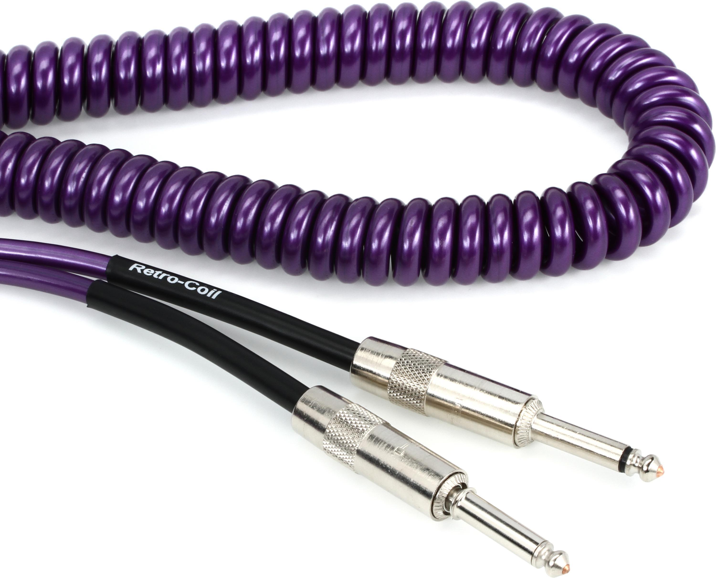 Photo of Lava Cable LCRCMPS Retro Coil Straight to Straight Silent Instrument Cable - 20 foot Metallic Purple