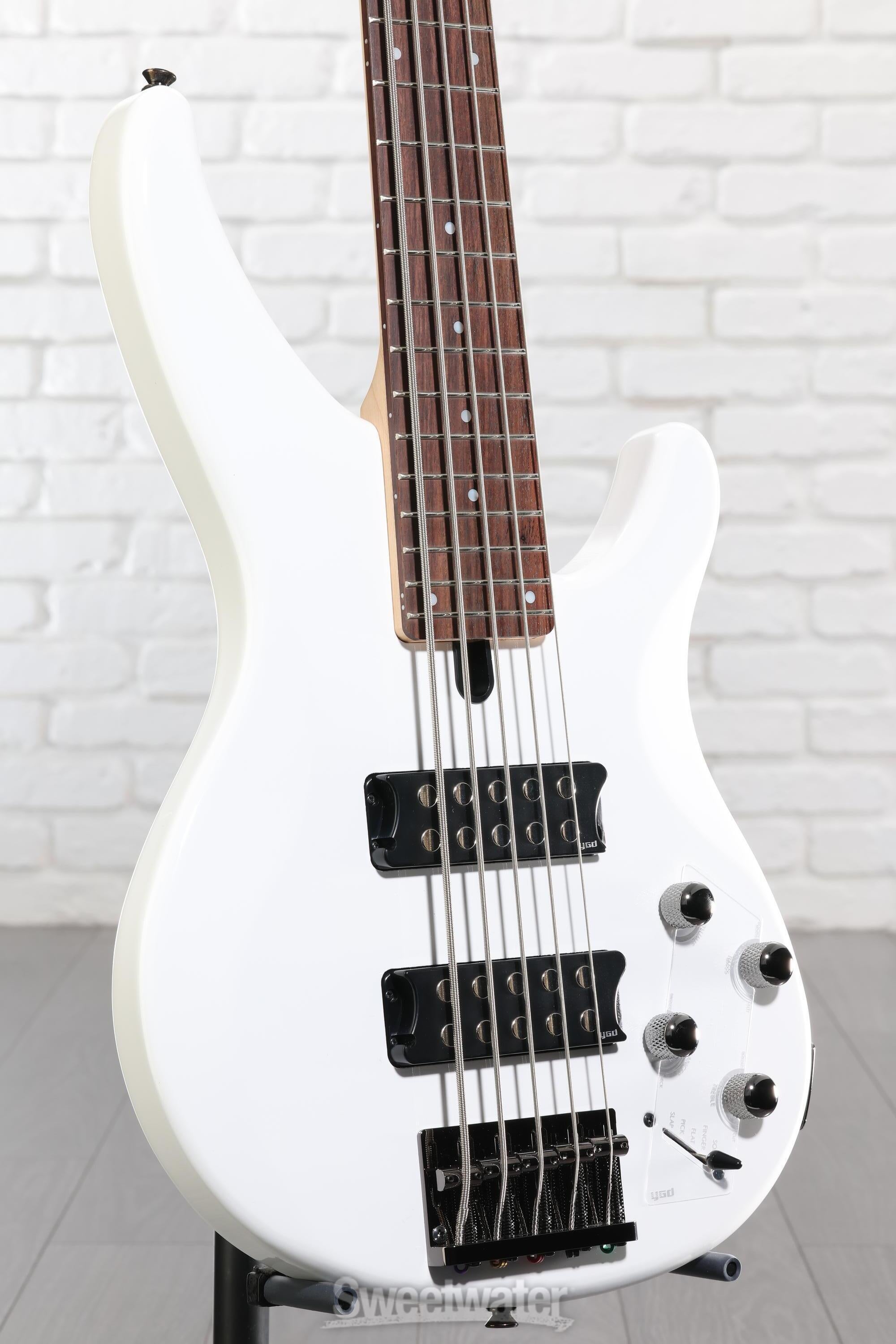 Yamaha TRBX305 5-string Bass Guitar - White Reviews | Sweetwater