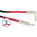 Photo of Pro Co EGL-10 Excellines Straight to Right Angle Instrument Cable - 10 foot (2-pack)