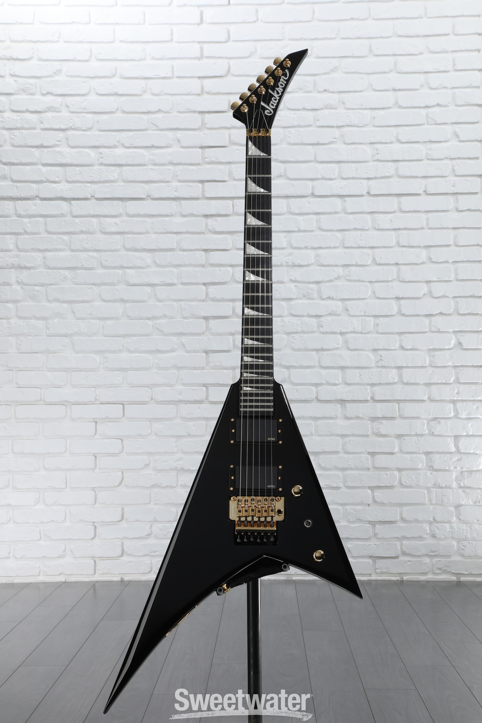 ギター Jackson / MJ Series Rhoads RR24MG 2023 - Jackson MJ Series Rhoads RR24MG - Black w/ Yellow