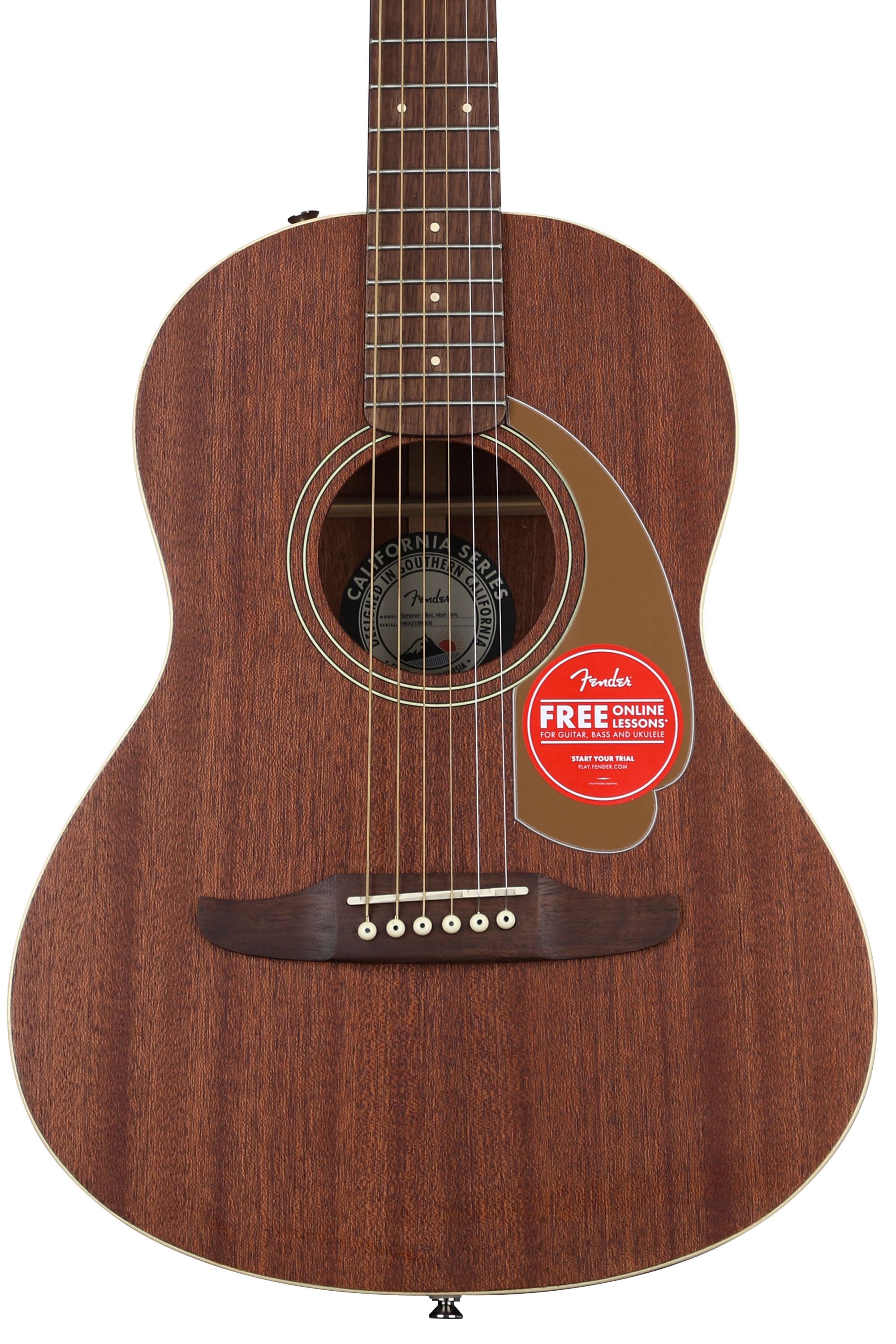 Bundled Item: Fender Sonoran Mini Acoustic Guitar - All Mahogany