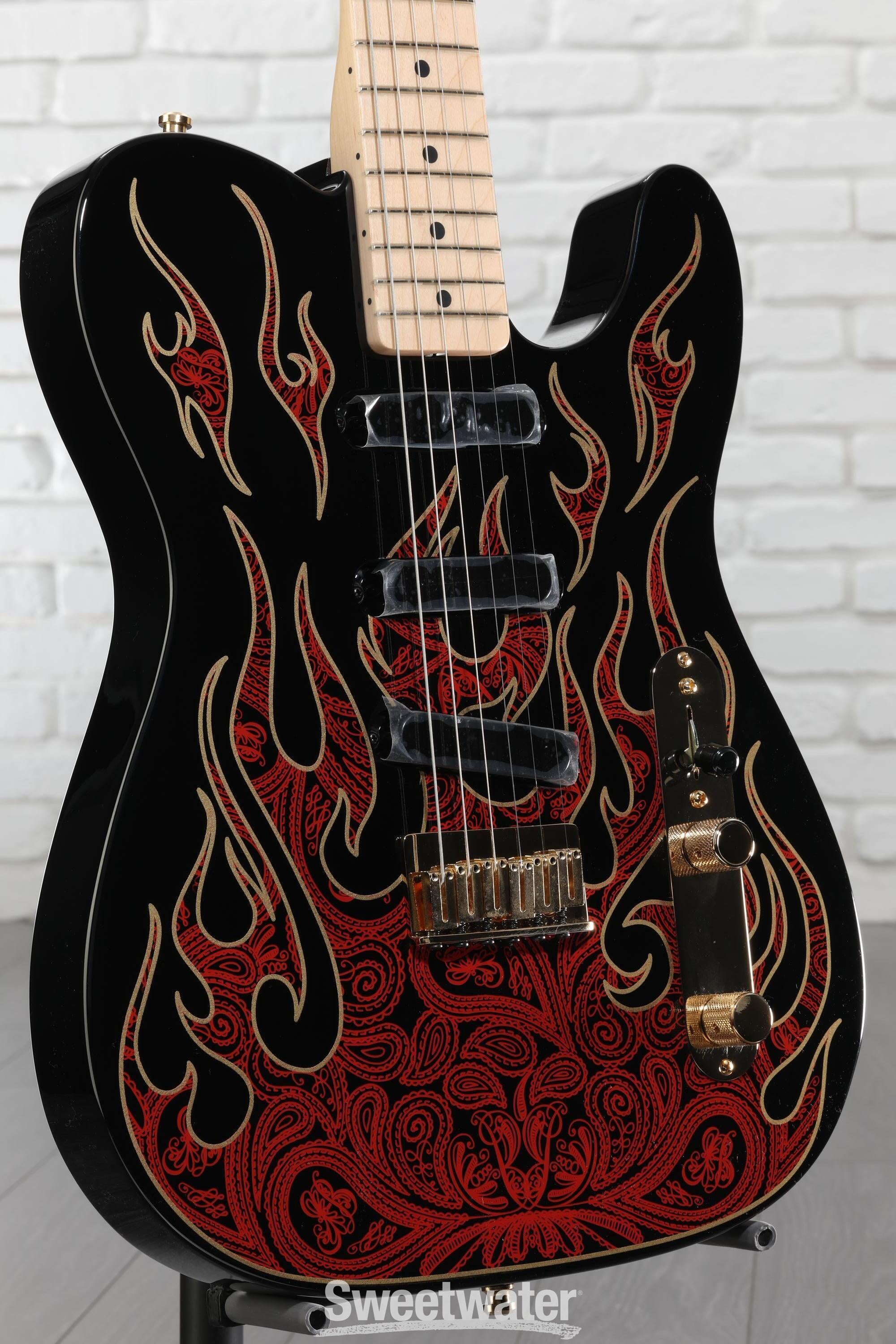 Fender James Burton Telecaster - Red Paisley Flames | Sweetwater