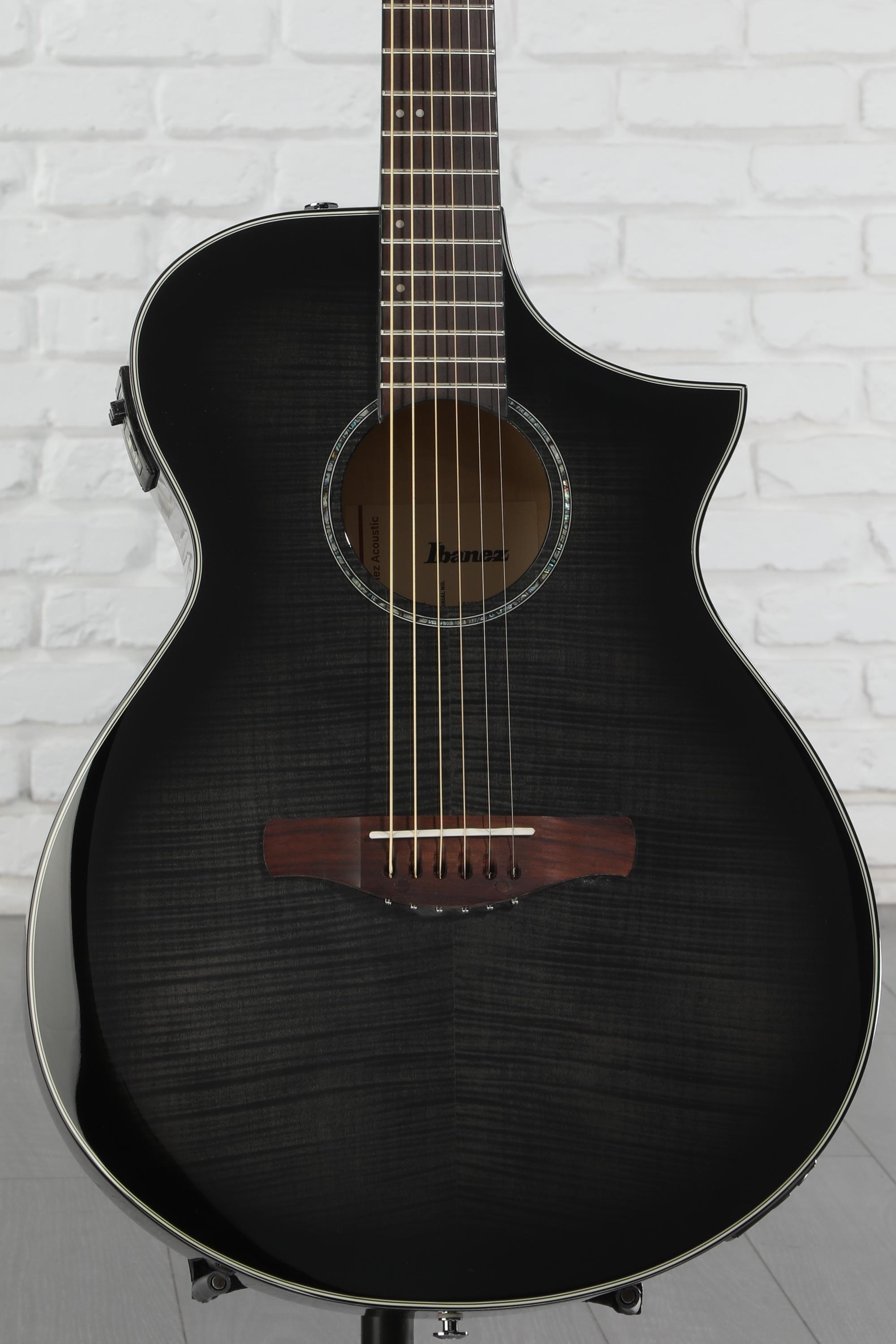 Ibanez AEWC400 Acoustic-Electric Guitar - Transparent Black
