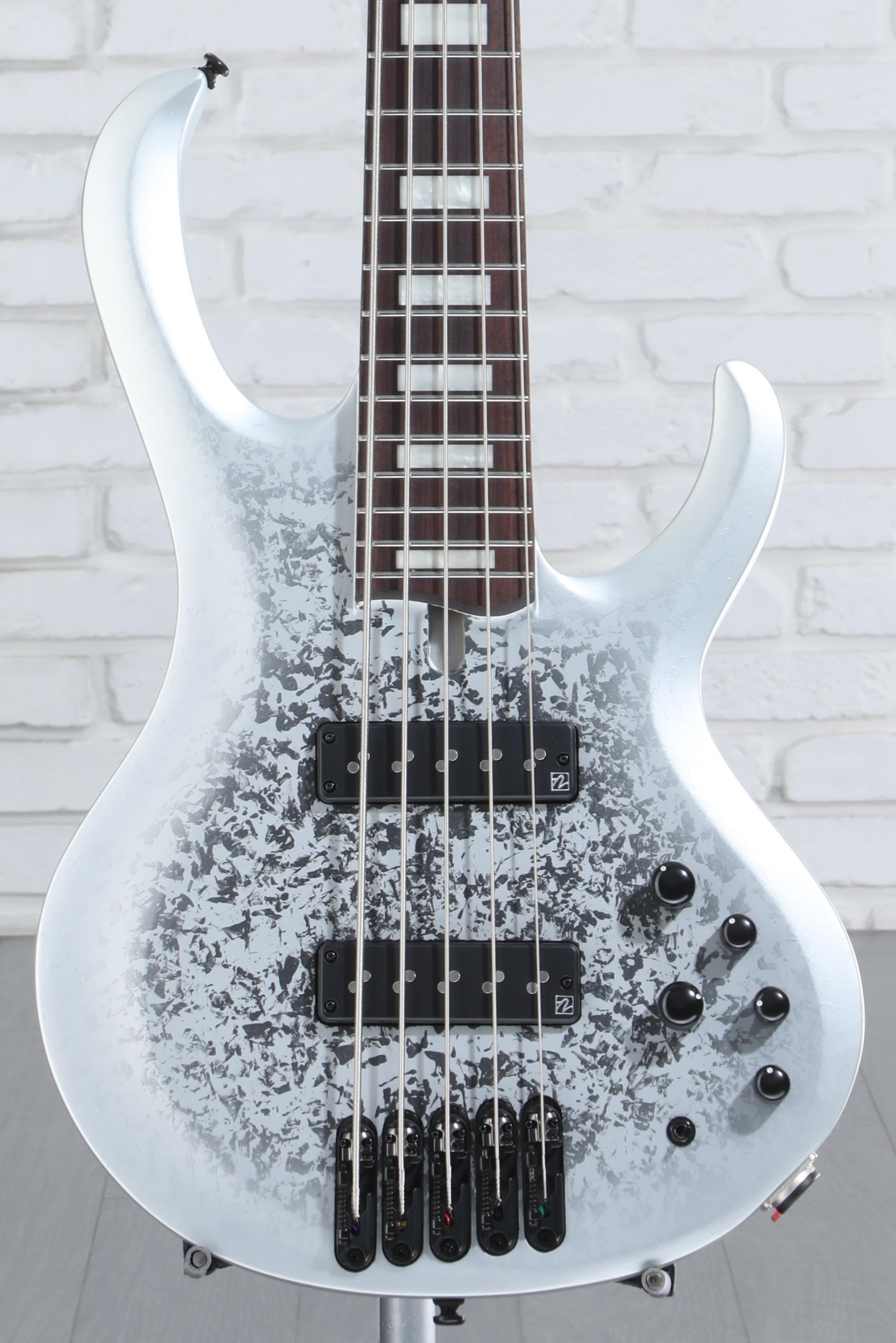 Ibanez 25th-anniversary BTB Standard 5-string Electric Bass Guitar - Silver  Blizzard Matte