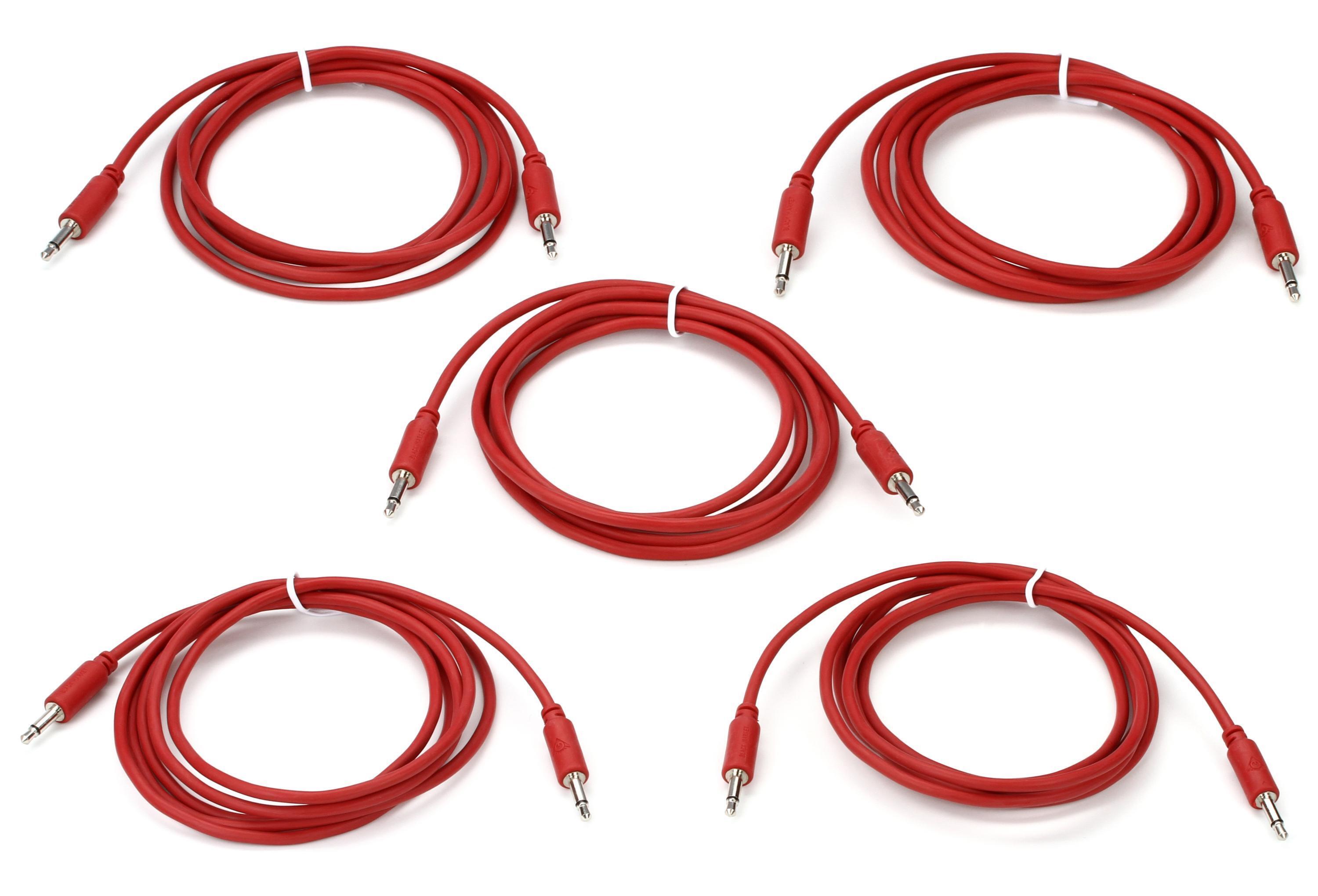 Photo of Black Market Eurorack Patch Cable 5-pack - 150cm Red