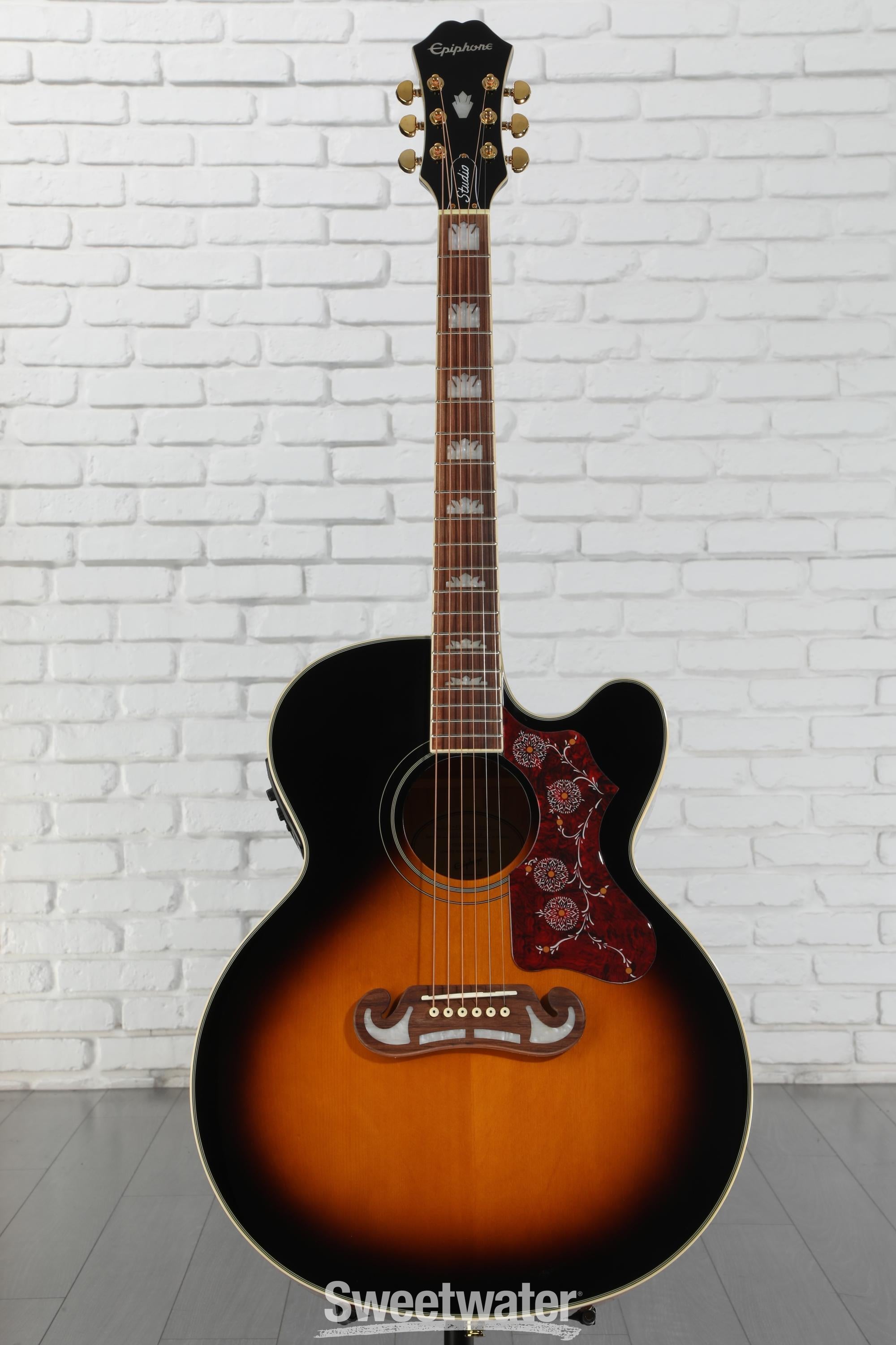 Epiphone J-200EC Studio Acoustic-Electric Guitar - Vintage