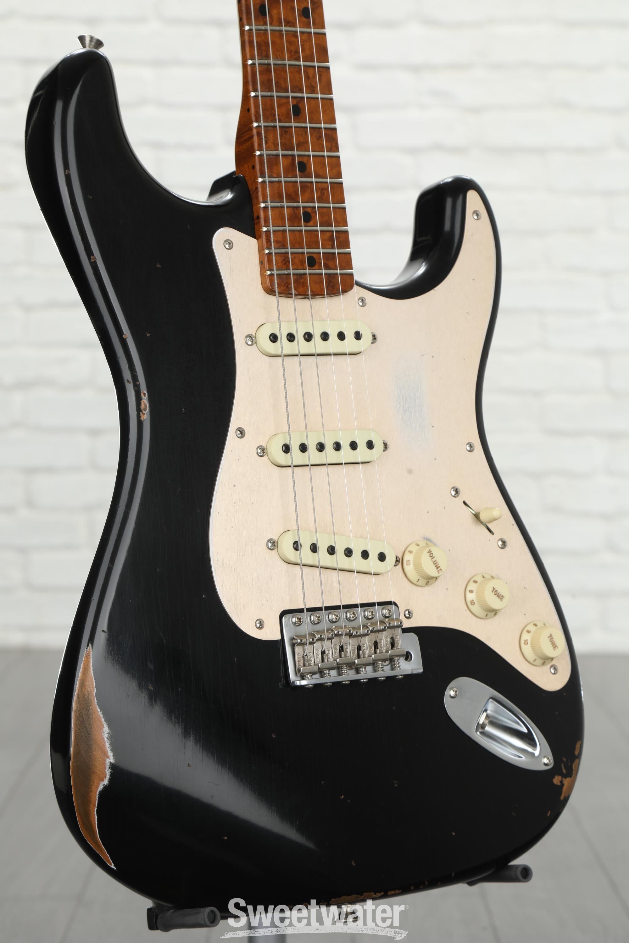 ❖CustomWierring Relic Black Stratocaster Fender Custom Shop Limited 1956 Stratocaster Relic - Aged Black
