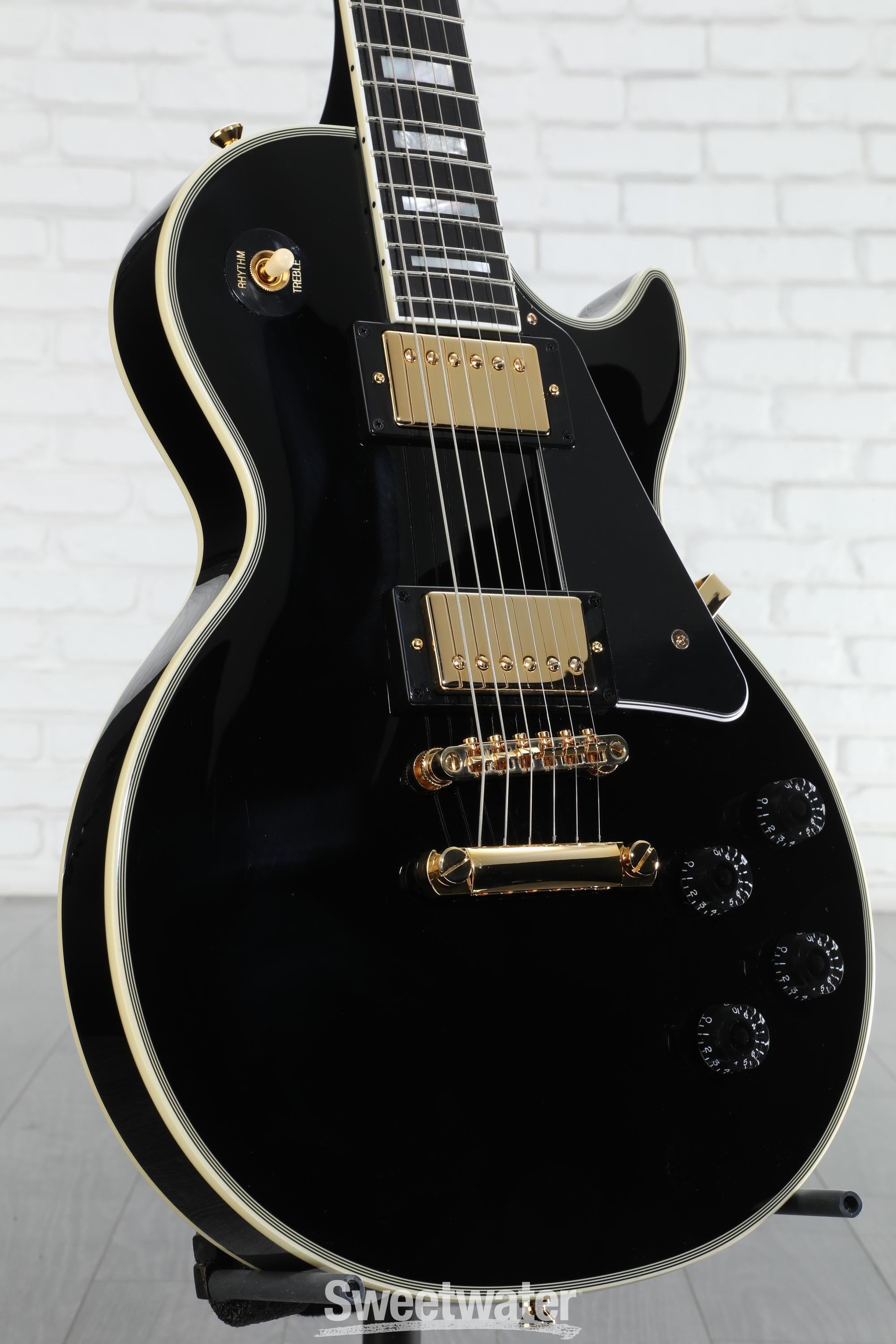 ギター Epiphone Les Paul Custom Gibson Custom Epiphone Les Paul Custom Electric Guitar - Ebony | Sweetwater