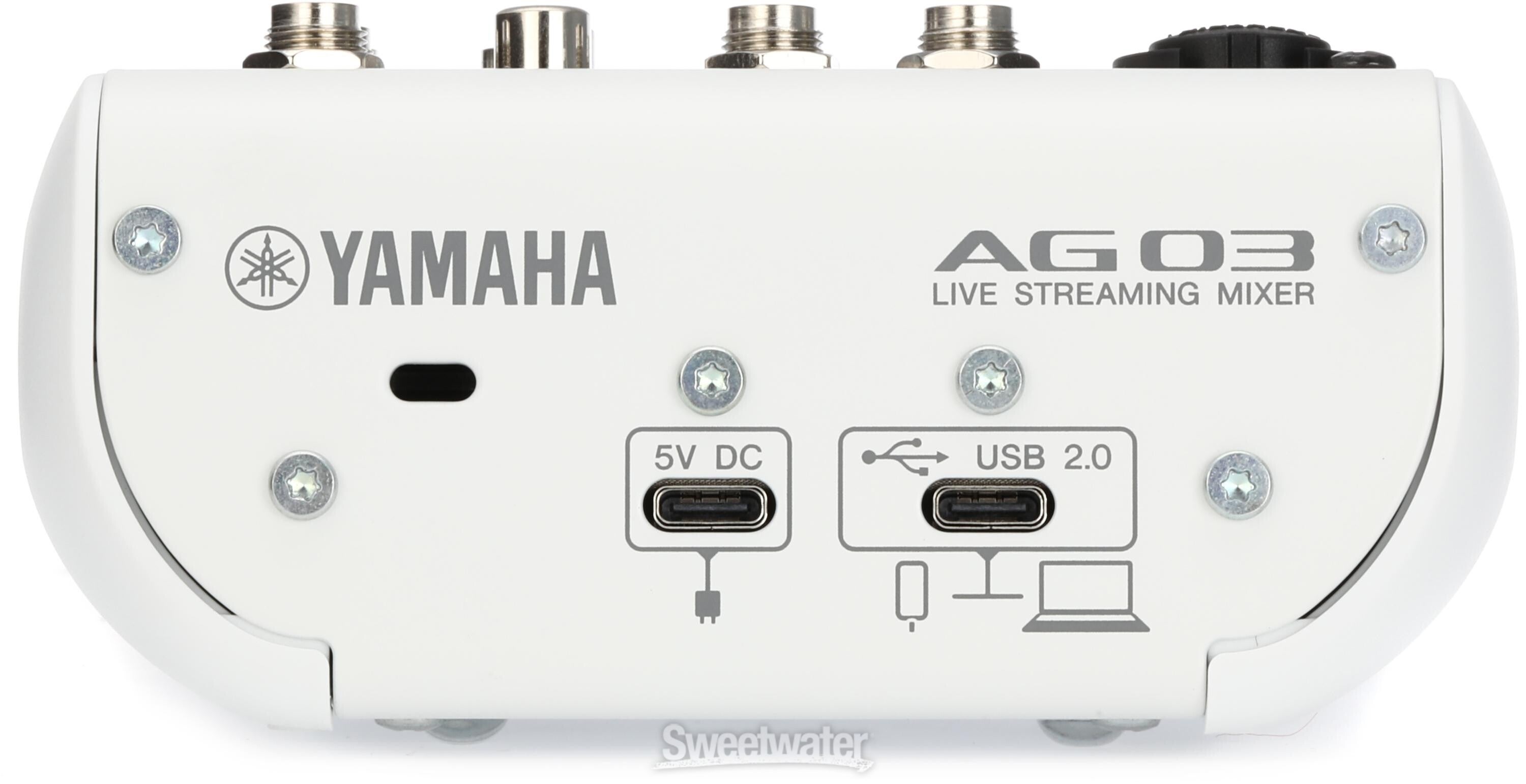 AG03 Mk2 3-channel Mixer and USB Audio Interface - White - Sweetwater