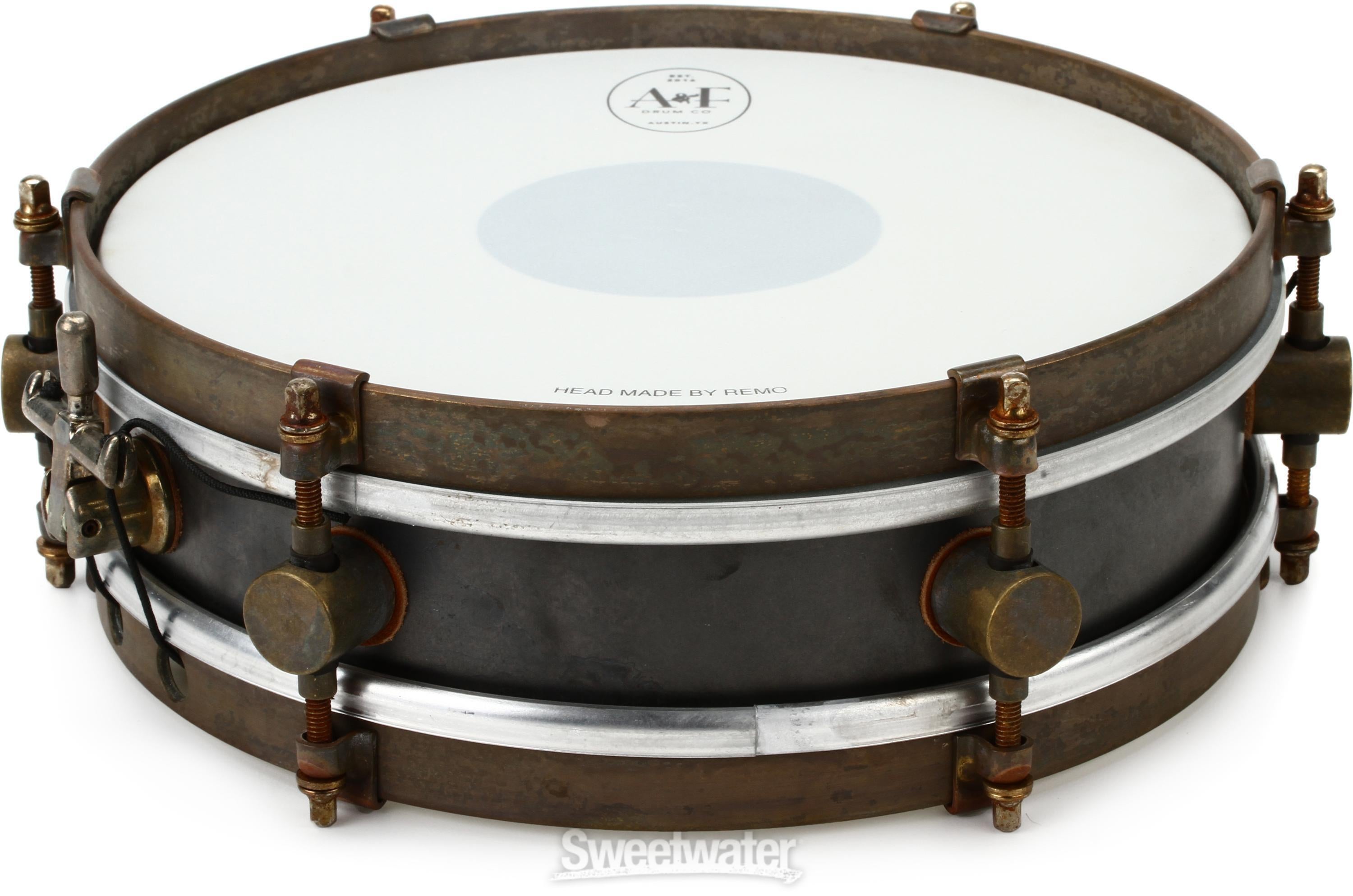 A&F Drum Company Rude Boy Snare Drum - 3 x 10-inch - Raw Steel