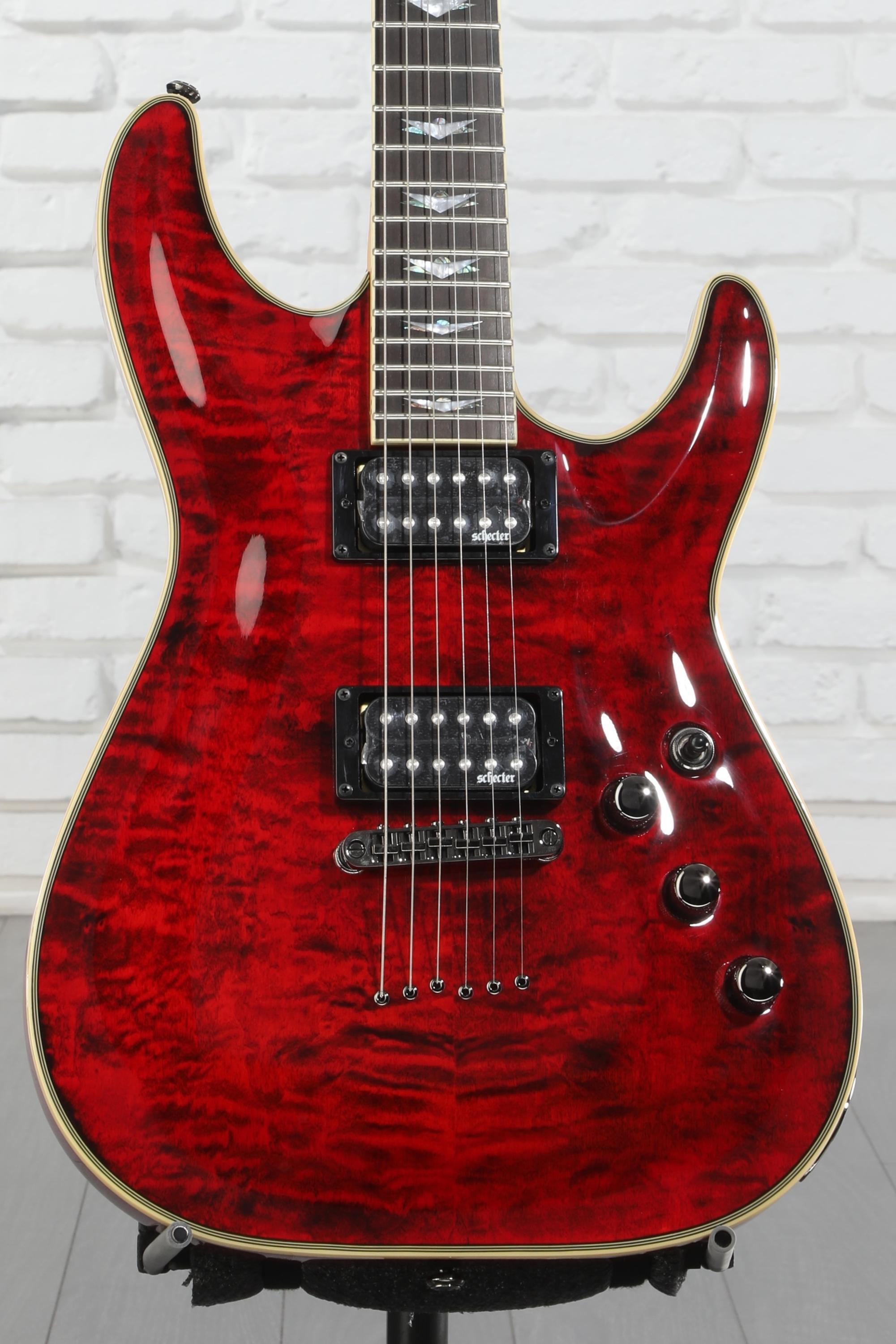 Schecter OMEN EXTREME 6 (ダンカンPUに交換済) Schecter Omen Extreme-6 Electric Guitar - Black Cherry | Sweetwater
