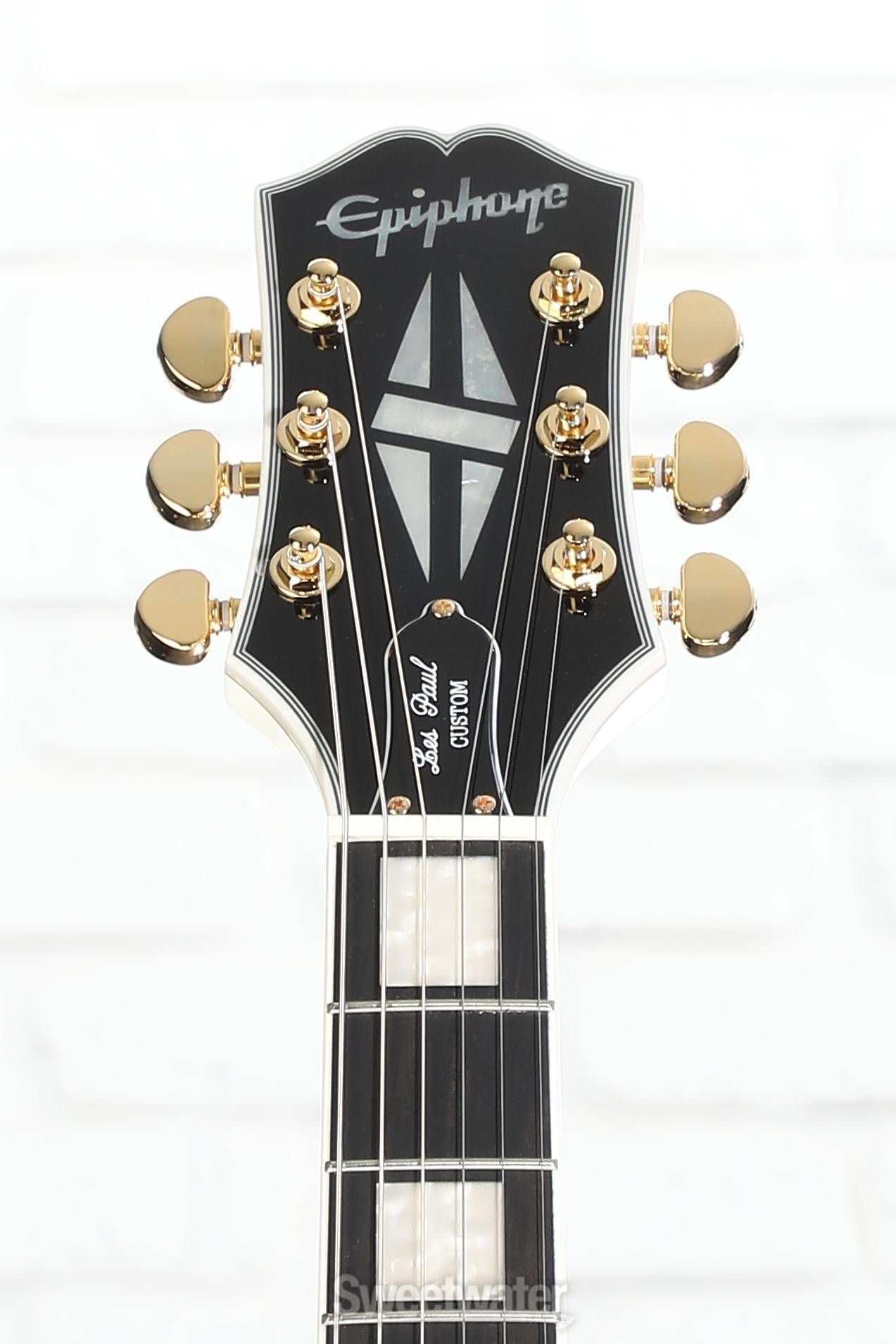 Epiphone Les Paul Custom Electric Guitar - Alpine White | Sweetwater