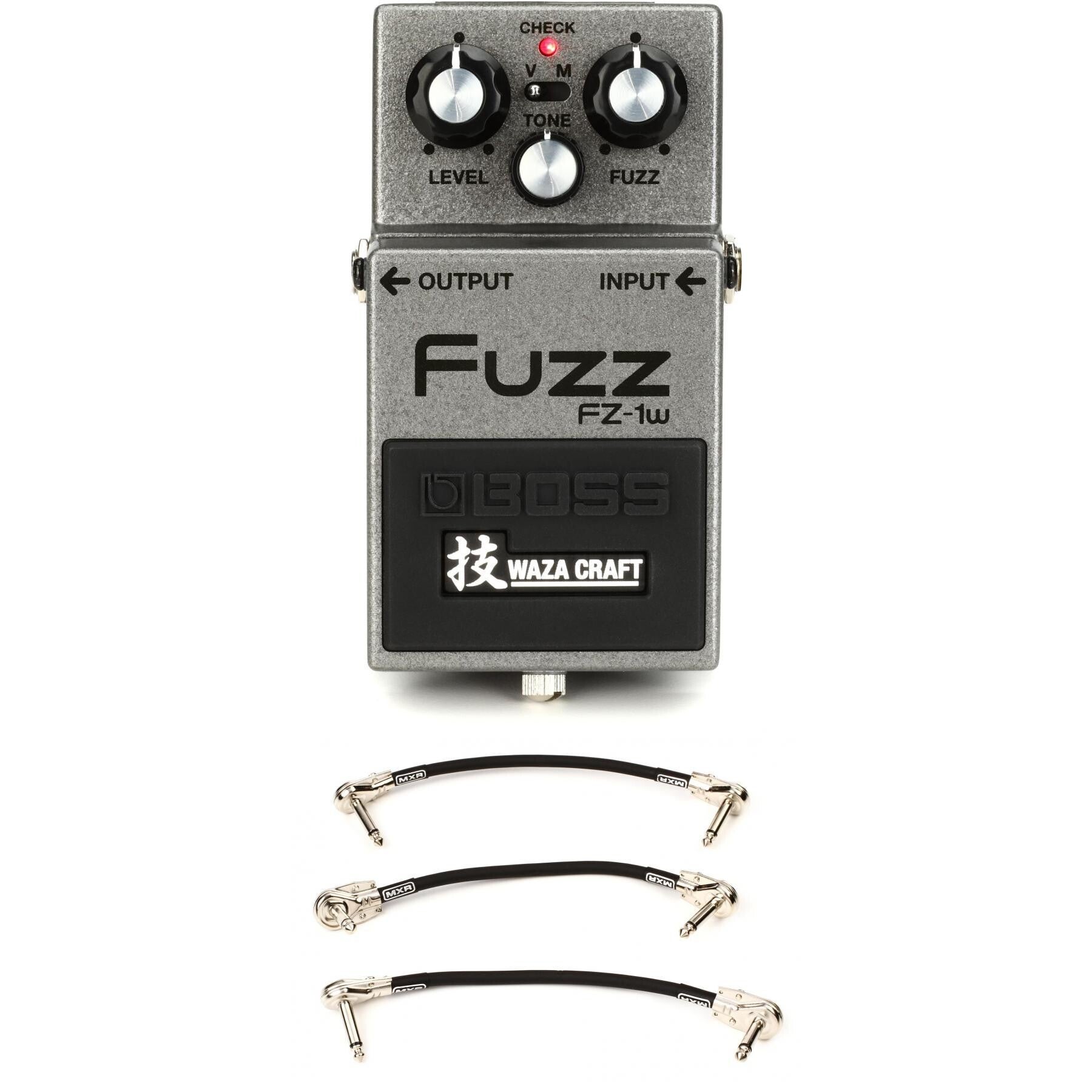 Boss FZ-1W Waza Craft Fuzz Pedal with 3 Patch Cables