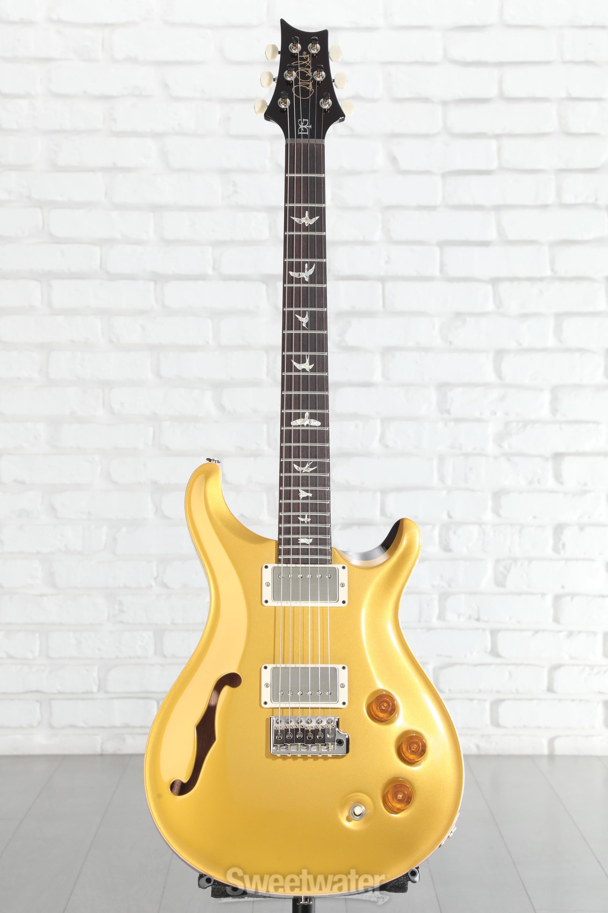 PRS DGT Semi-Hollow Electric Guitar with Birds Inlays - Gold Top