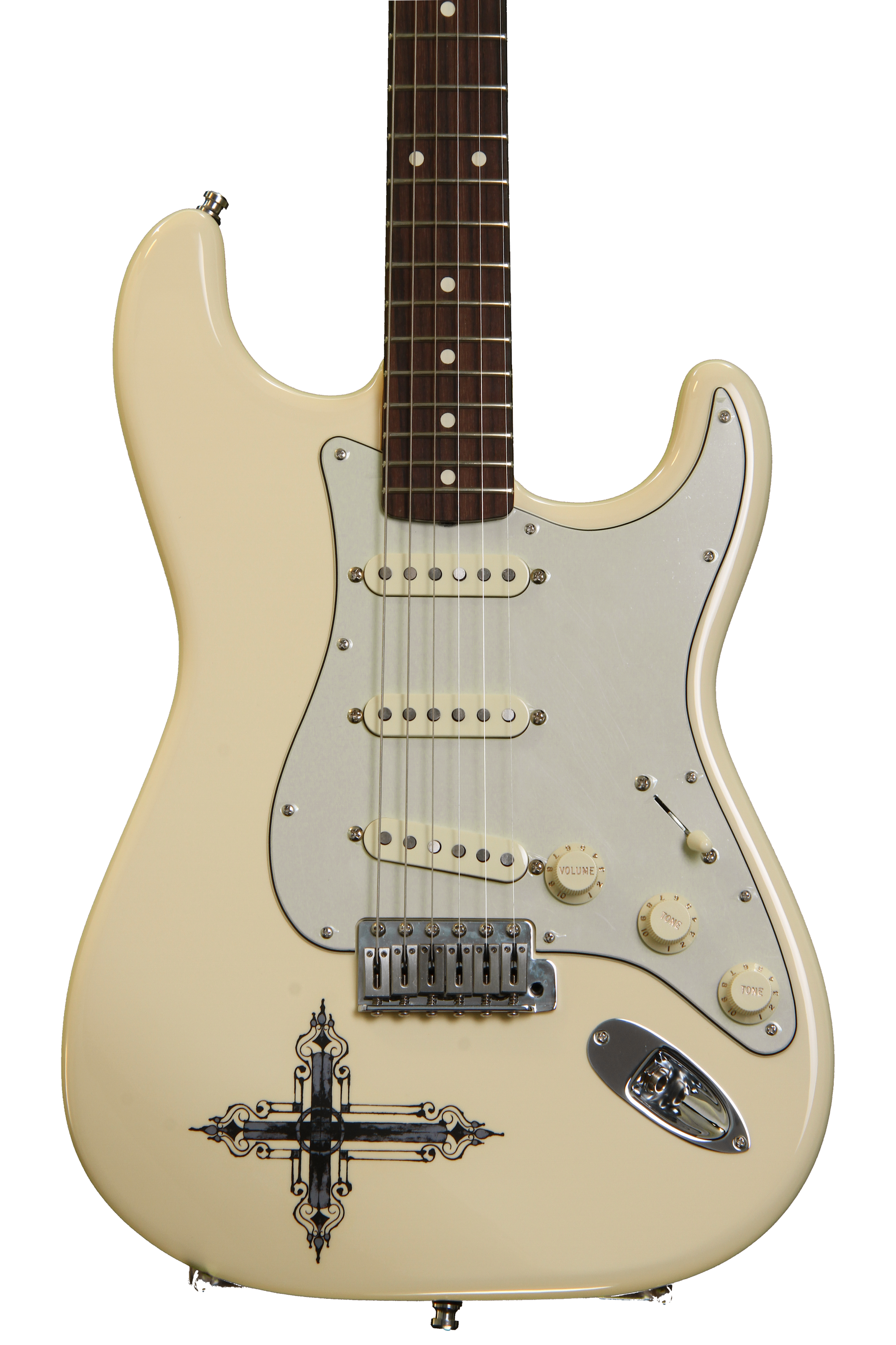 Fender Kenny Wayne Shepherd Stratocaster - Arctic White with Cross