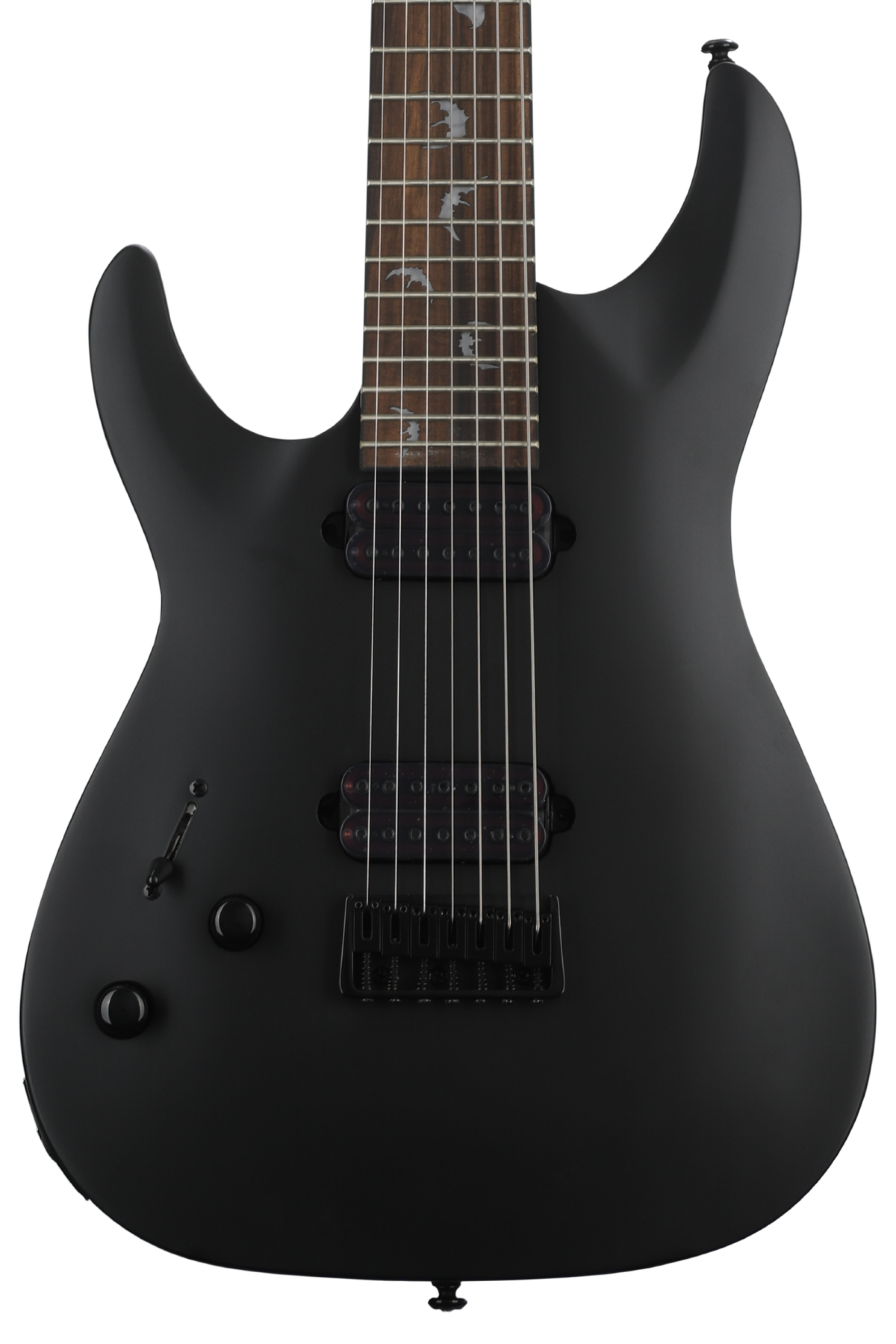 Schecter Damien-7 SBK Left-handed Electric Guitar - Satin Black