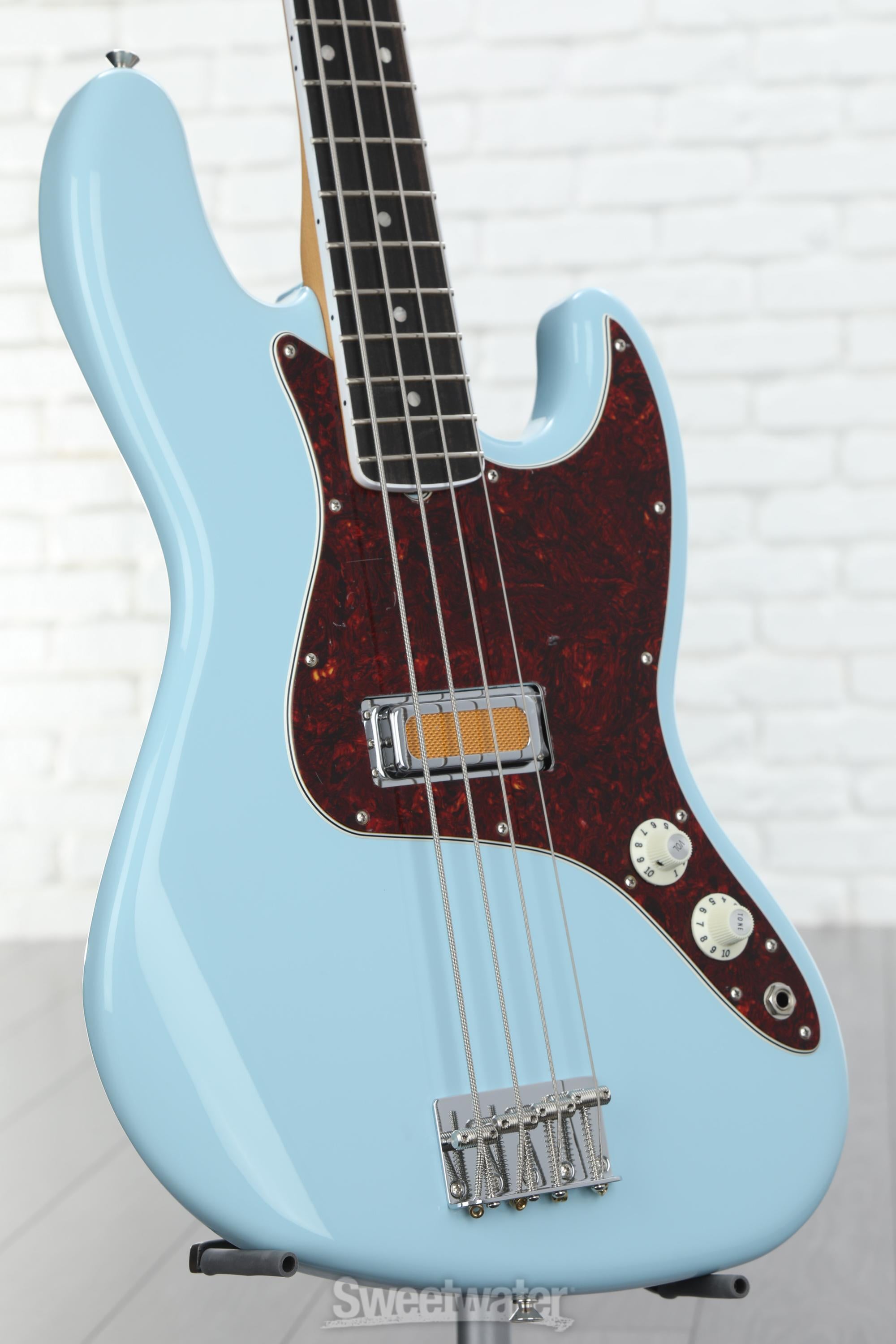 Fender Gold Foil Jazz Bass 4-string Bass Guitar - Sonic Blue