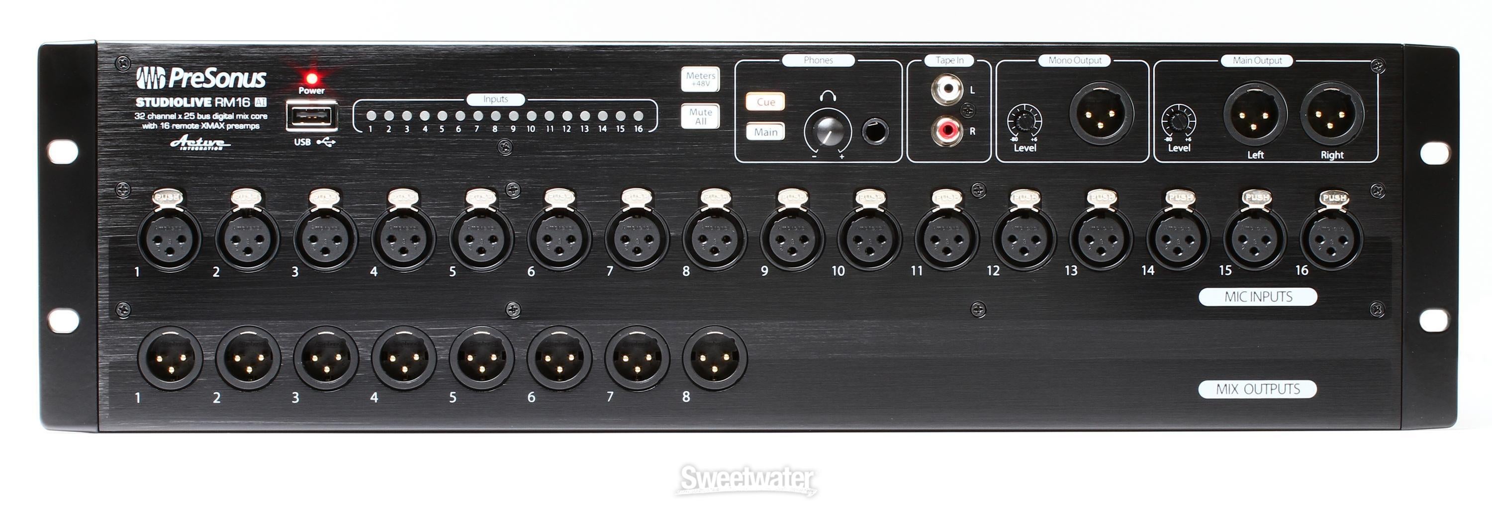 PreSonus StudioLive RM16AI - 16-ch Digital Rack Mounted Mixer