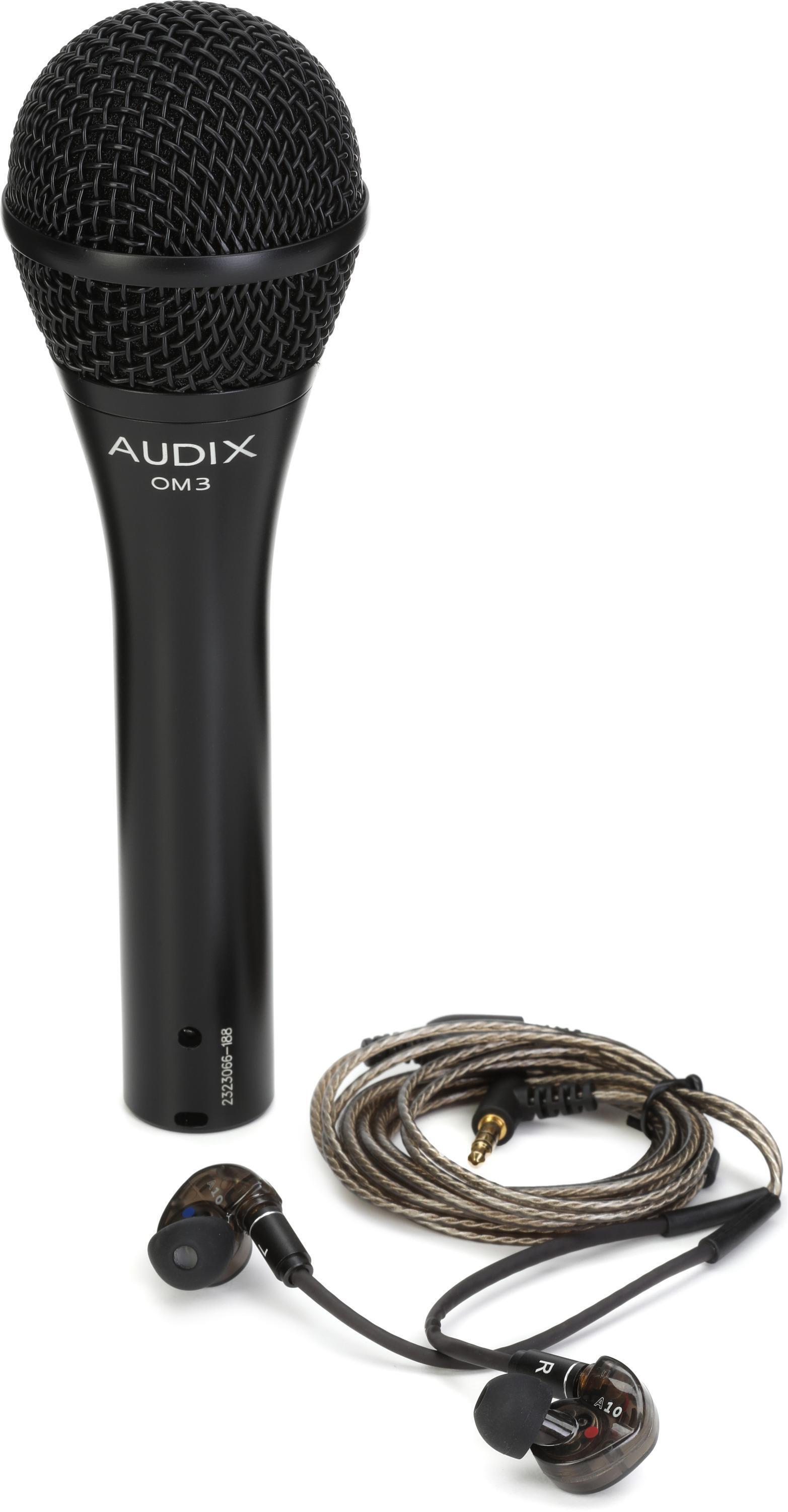 Audix OM3 Vocal Mic with A10 Earphones Combo Pack