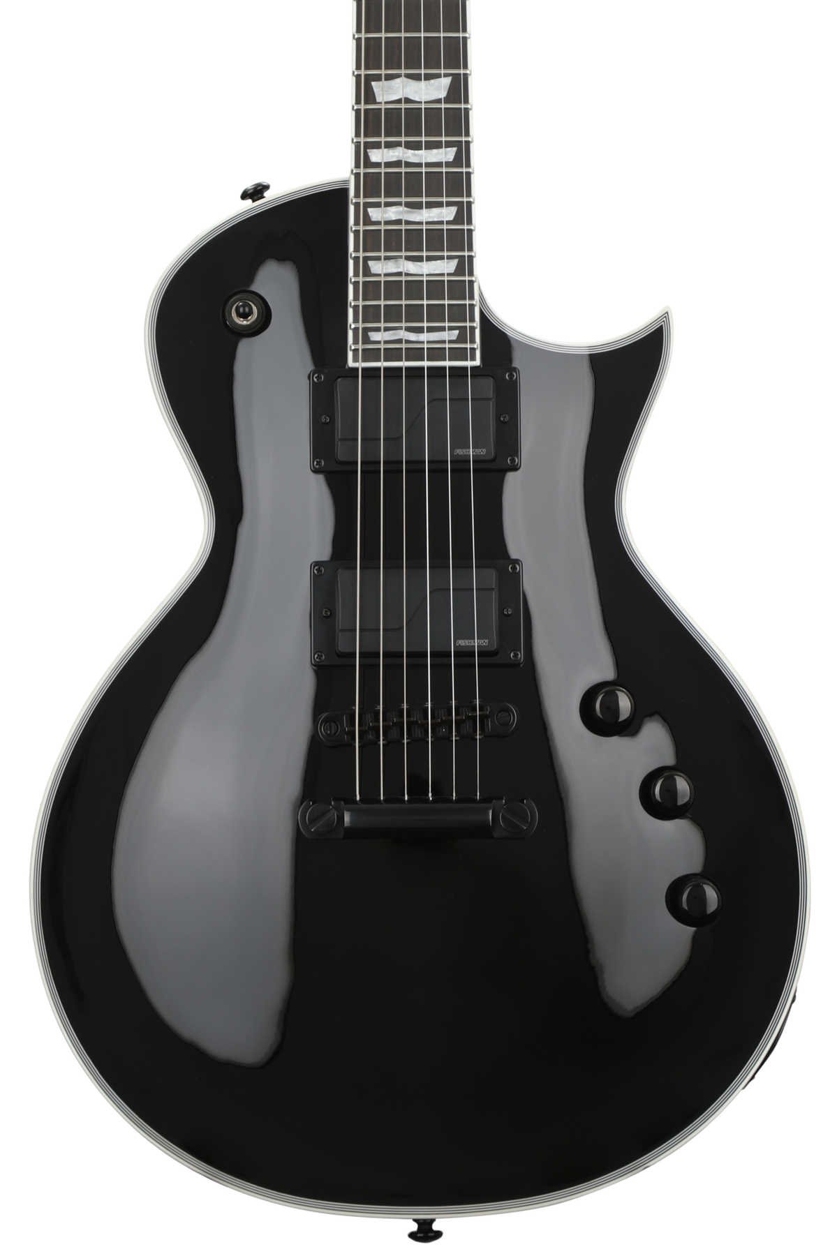 ESP LTD ALEXI-600 GREENY - Black with Green Skull & Stripe