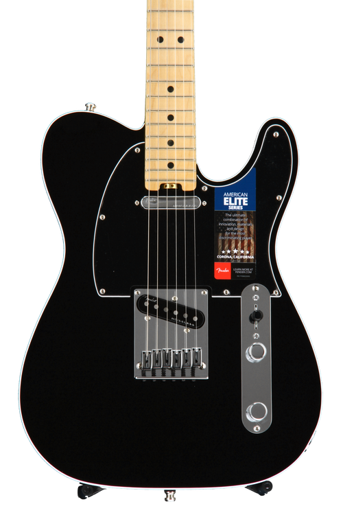 Fender American Elite Telecaster - Mystic Black w/ Maple Fingerboard |  Sweetwater