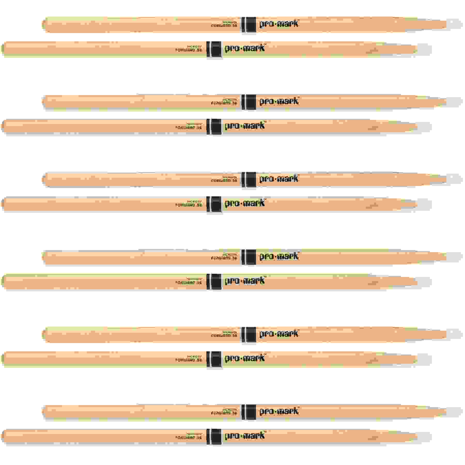 Promark Classic Forward DrumSticks - Hickory - 5B - Nylon Tip (6-pack)
