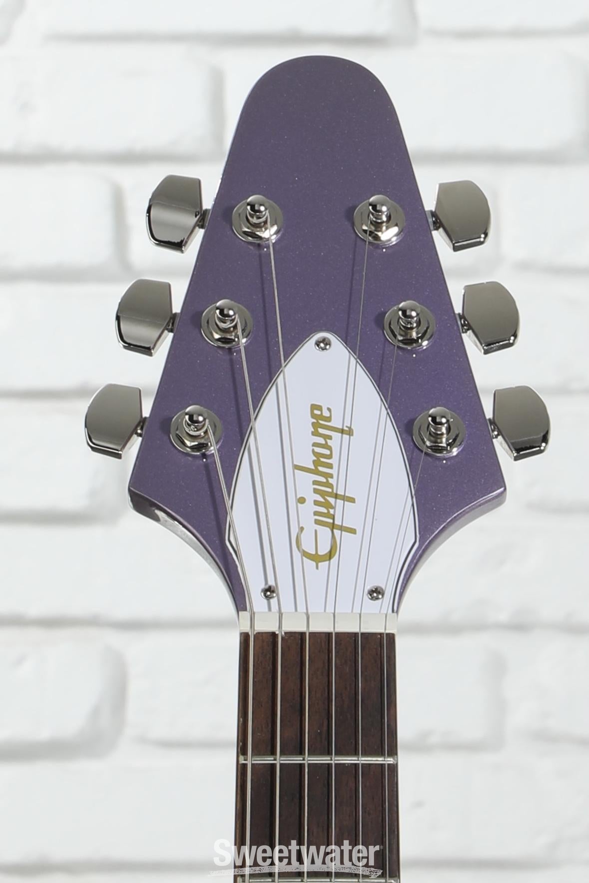 epiphone ギター Epiphone Kirk Hammett 1979 Flying V - Purple Metallic