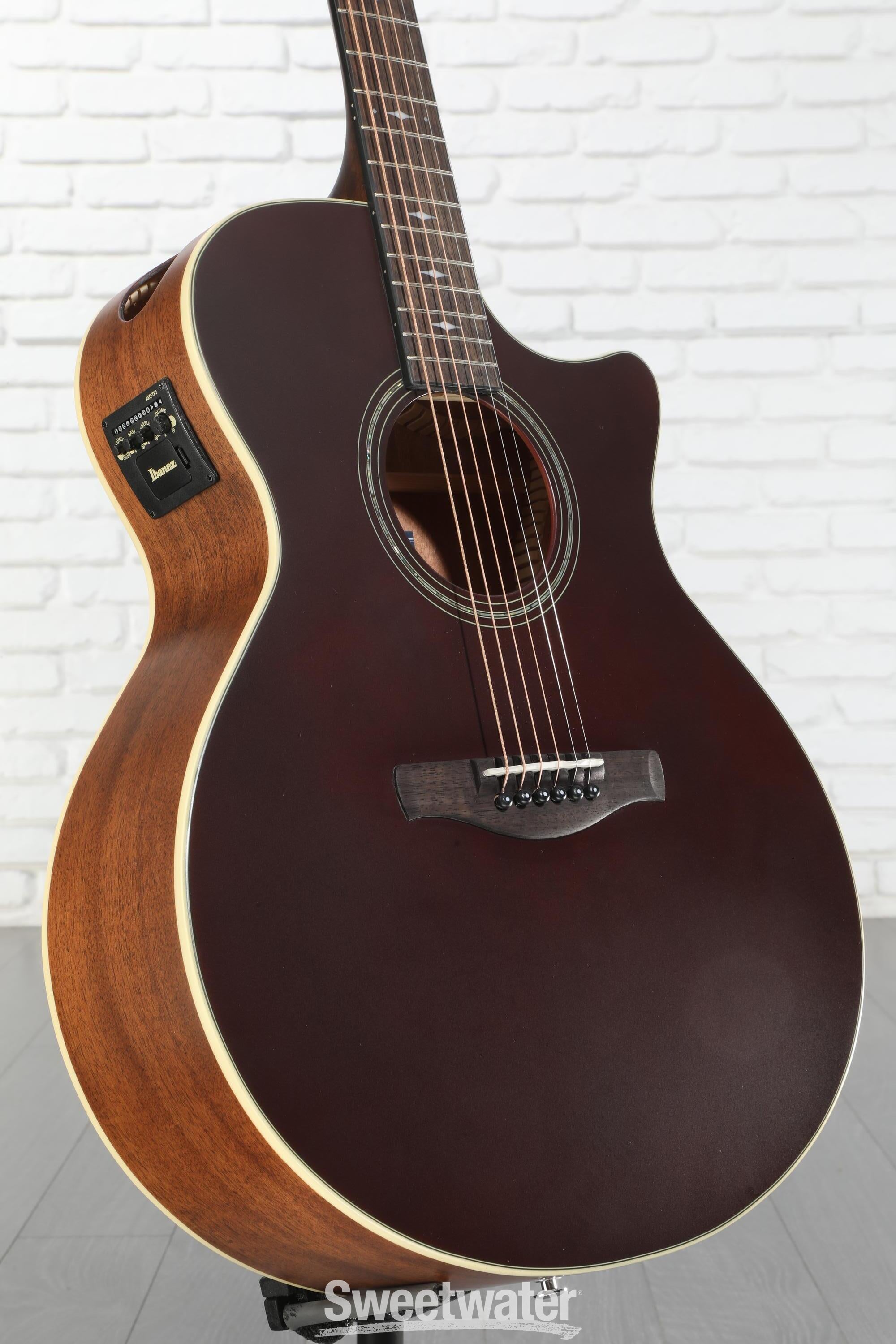 Ibanez AE100 Acoustic-electric Guitar - Burgundy Flat