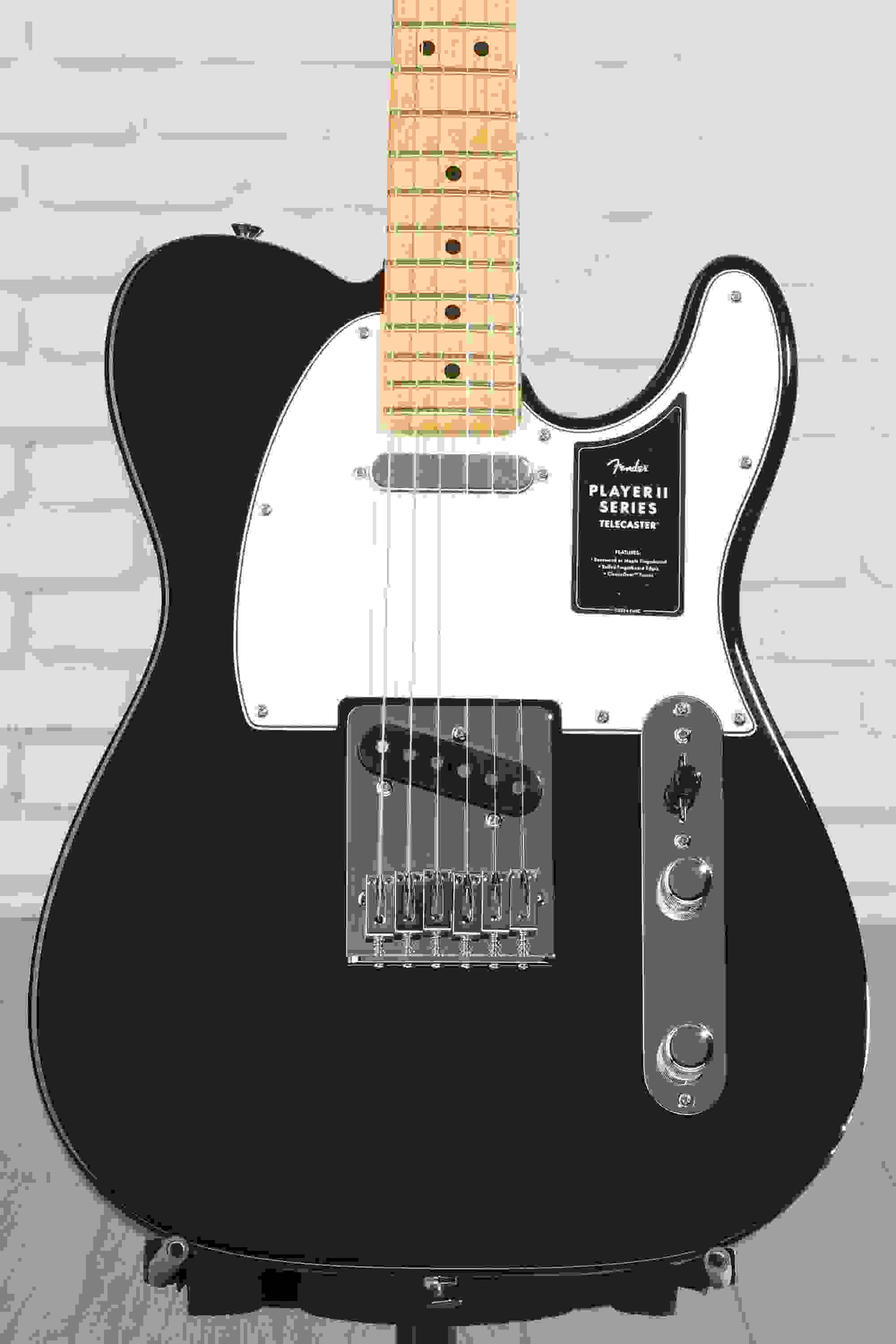Fender Player II Telecaster Electric Guitar - Black with Maple Fingerboard