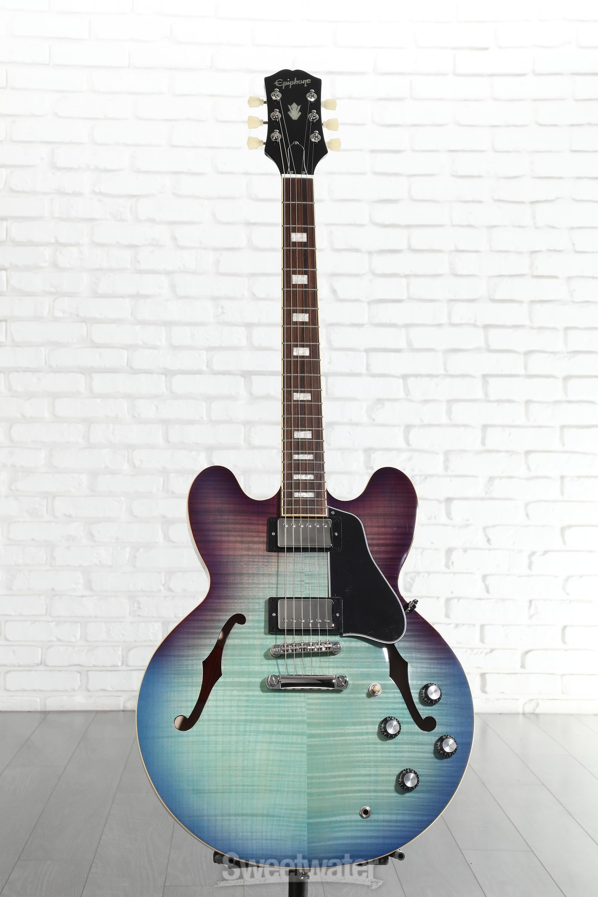 Epiphone ES-335 Figured Semi-hollowbody - Blueberry Burst | Sweetwater