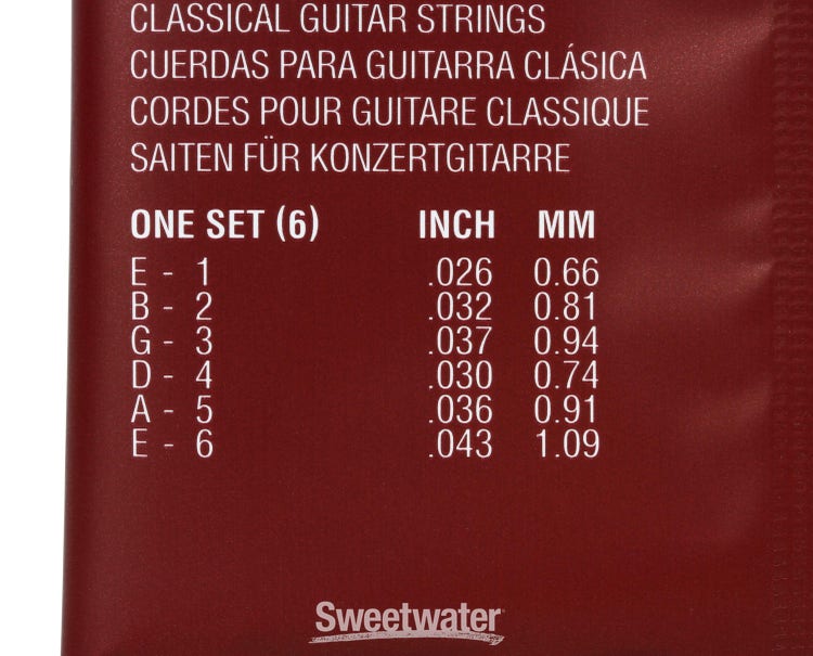 Martin M165 Classical Magnifico Premium Silver-Plated Tie End Guitar Strings  - Hard Tension