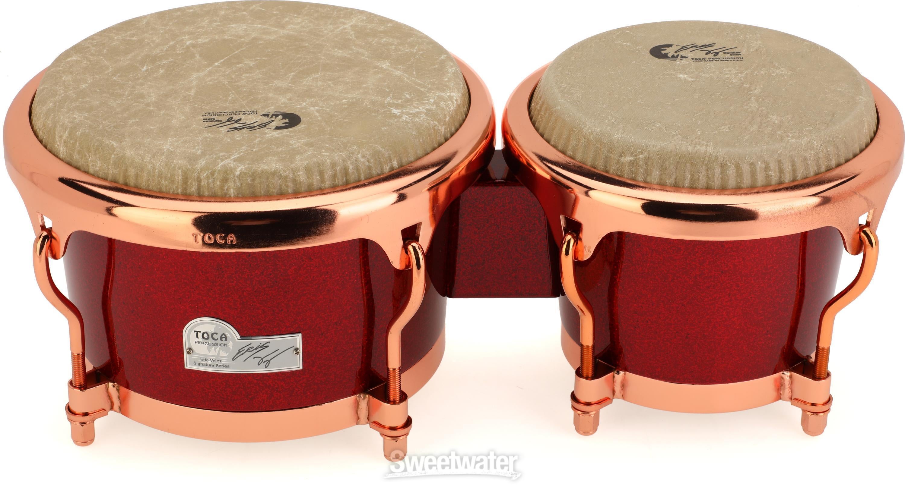 Toca Percussion Eric Velez Signature Series Bongos - Rojo Arándano
