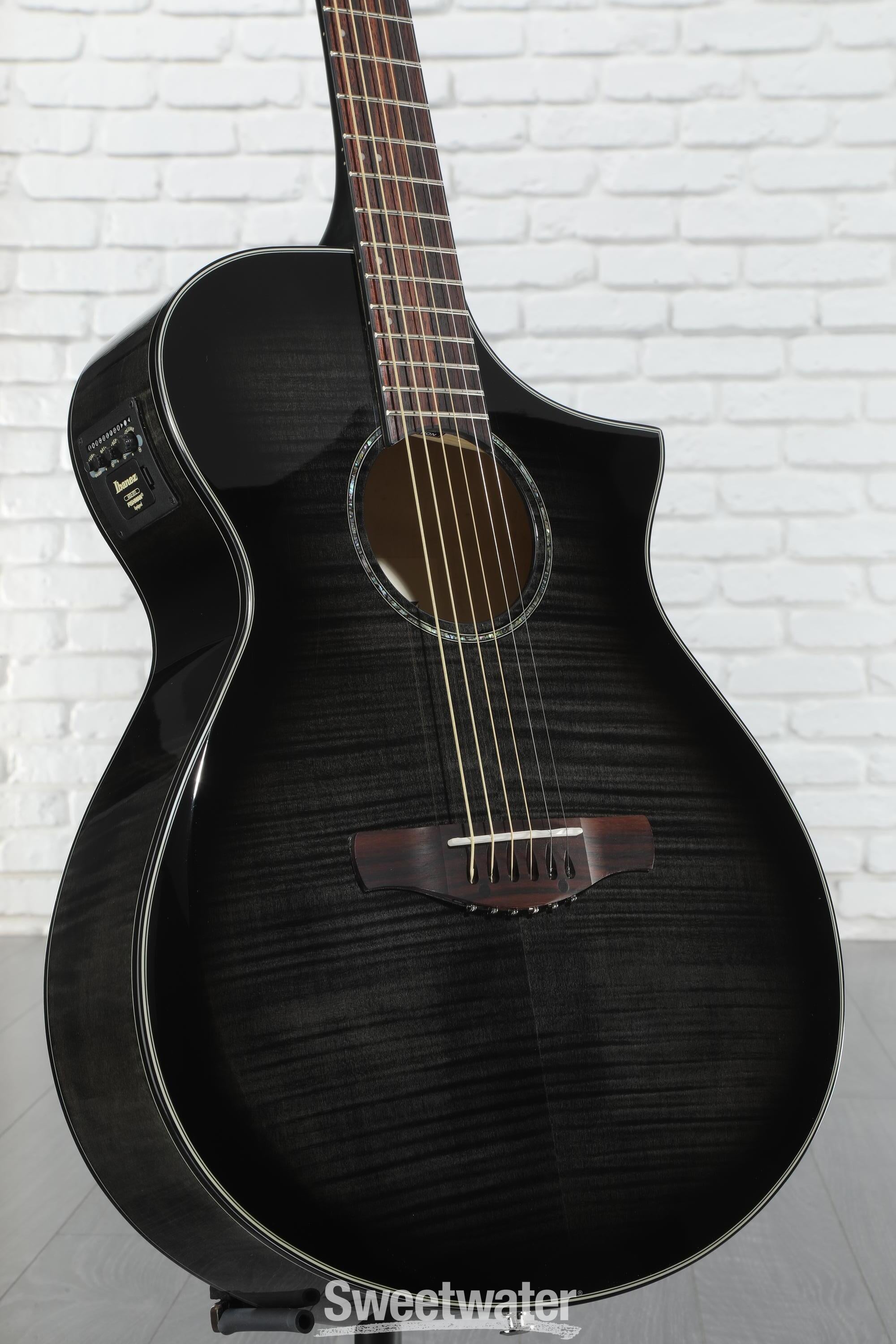 2023.03購入ほぼ未使用Ibanez エレアコブラックAEWC400-TKS Amazon.com: Ibanez AEWC400 - Transparent Black Sunburst High