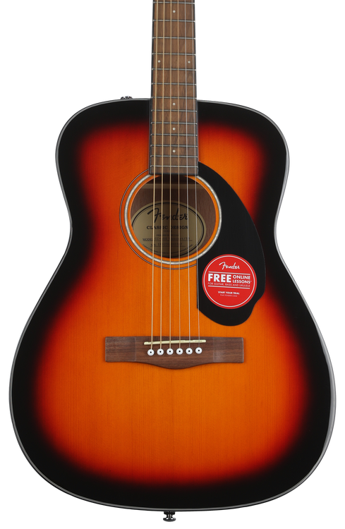 Fender CC-60S Concert Acoustic Guitar - 3-color Sunburst