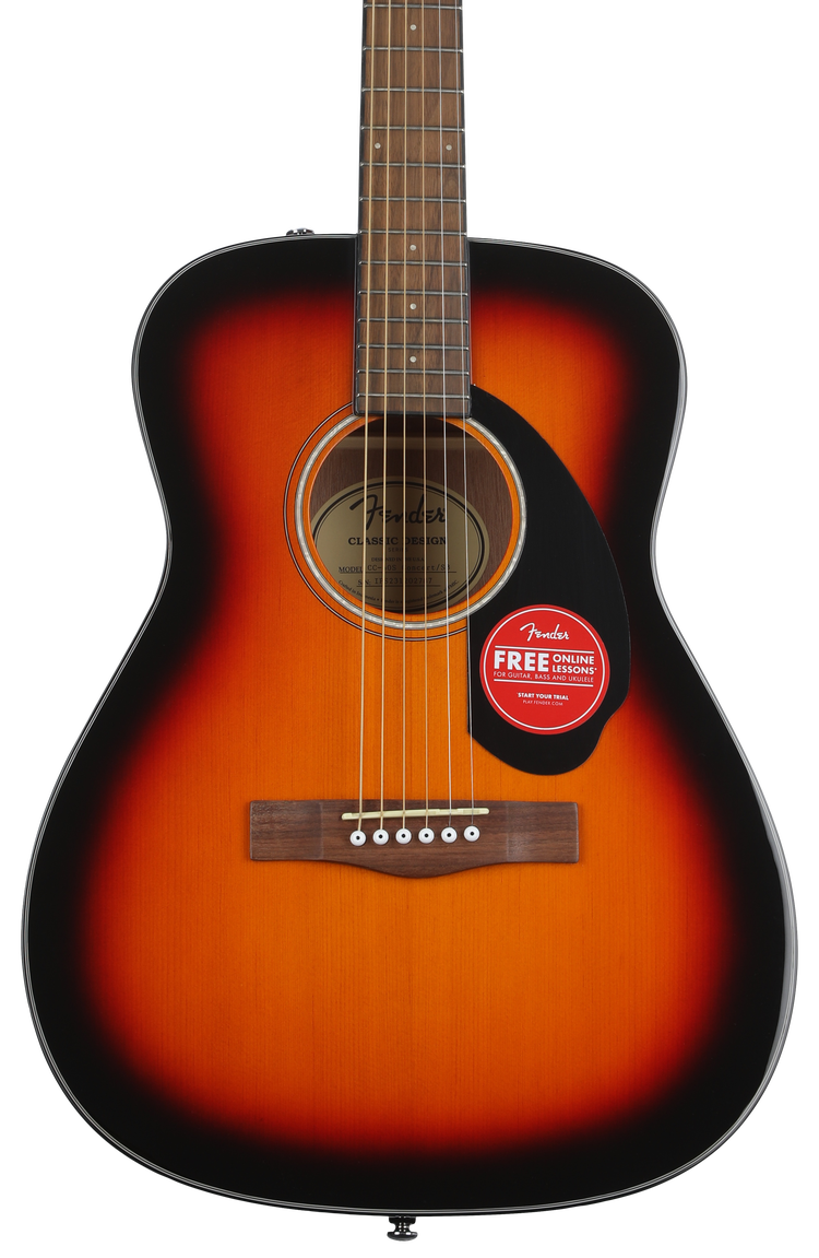 Fender CC-60S Concert Acoustic Guitar - 3-color Sunburst | Sweetwater