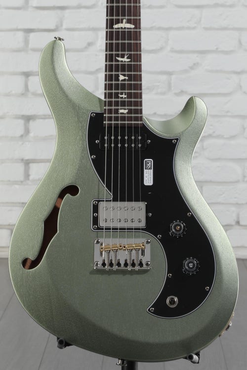PRS S2 Vela Semi-Hollow Satin Electric Guitar - Mavis Mint Metallic