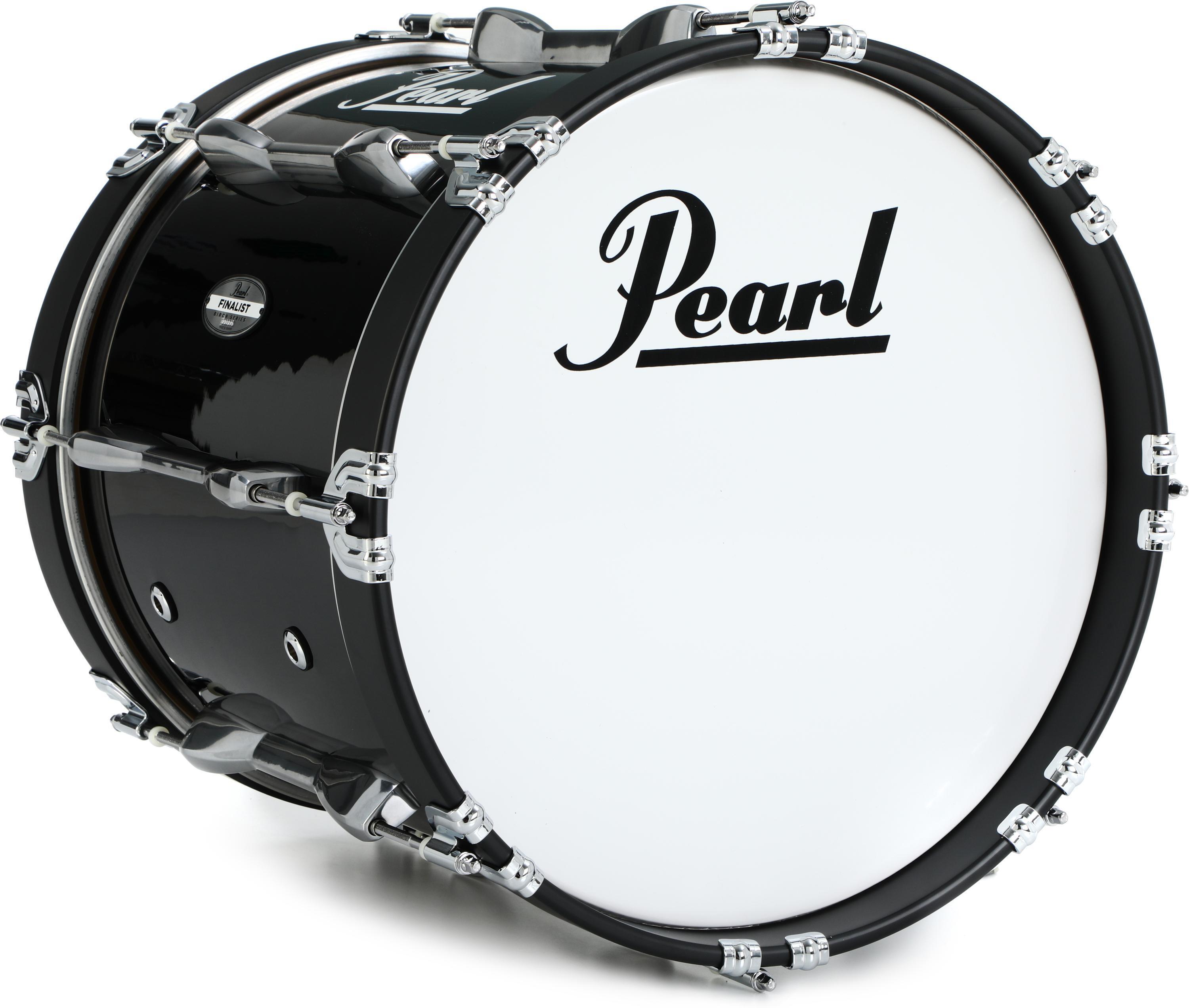 Pearl Finalist Marching Bass Drum 16 x 14 inch Midnight Black