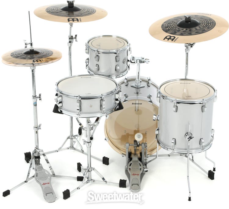 Ludwig Breakbeats 2022 By Questlove 4-piece Shell Pack with Snare Drum - Silver Sparkle