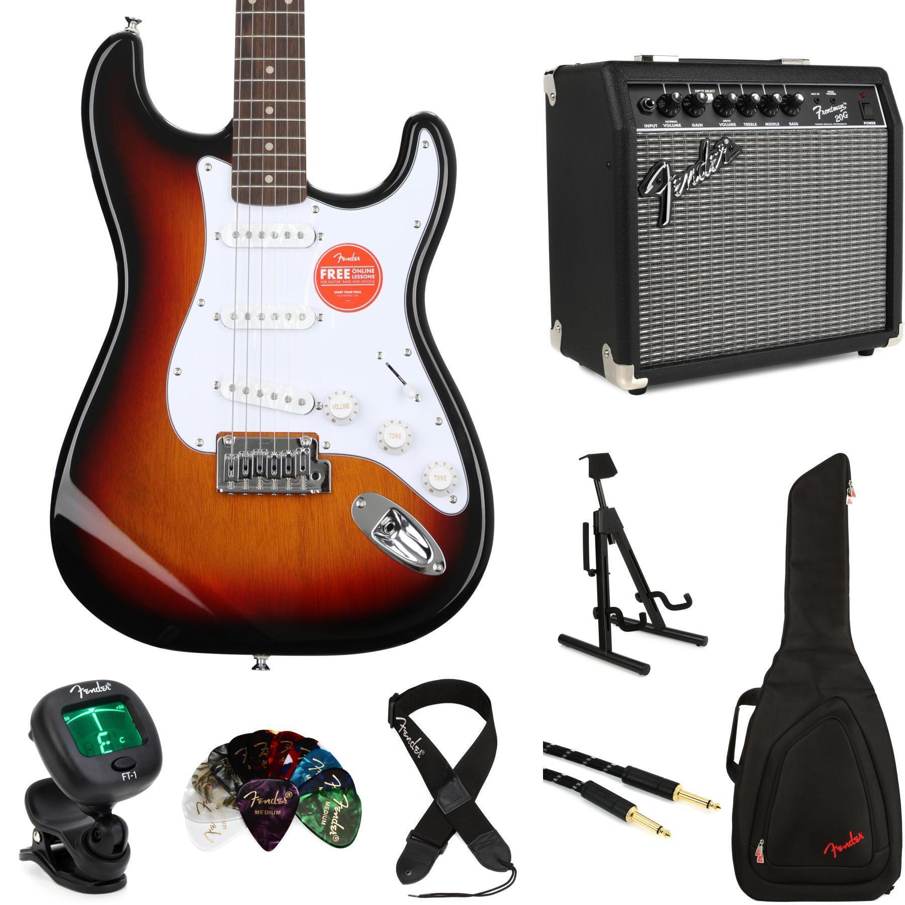 Squier Affinity Series Stratocaster Electric Guitar and Fender Amp