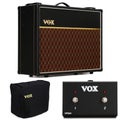 Photo of Vox AC30C2X 30-watt 2 x 12-inch Tube Combo Amp with Alnico Blue Speakers with Cover and Footswitch Bundle